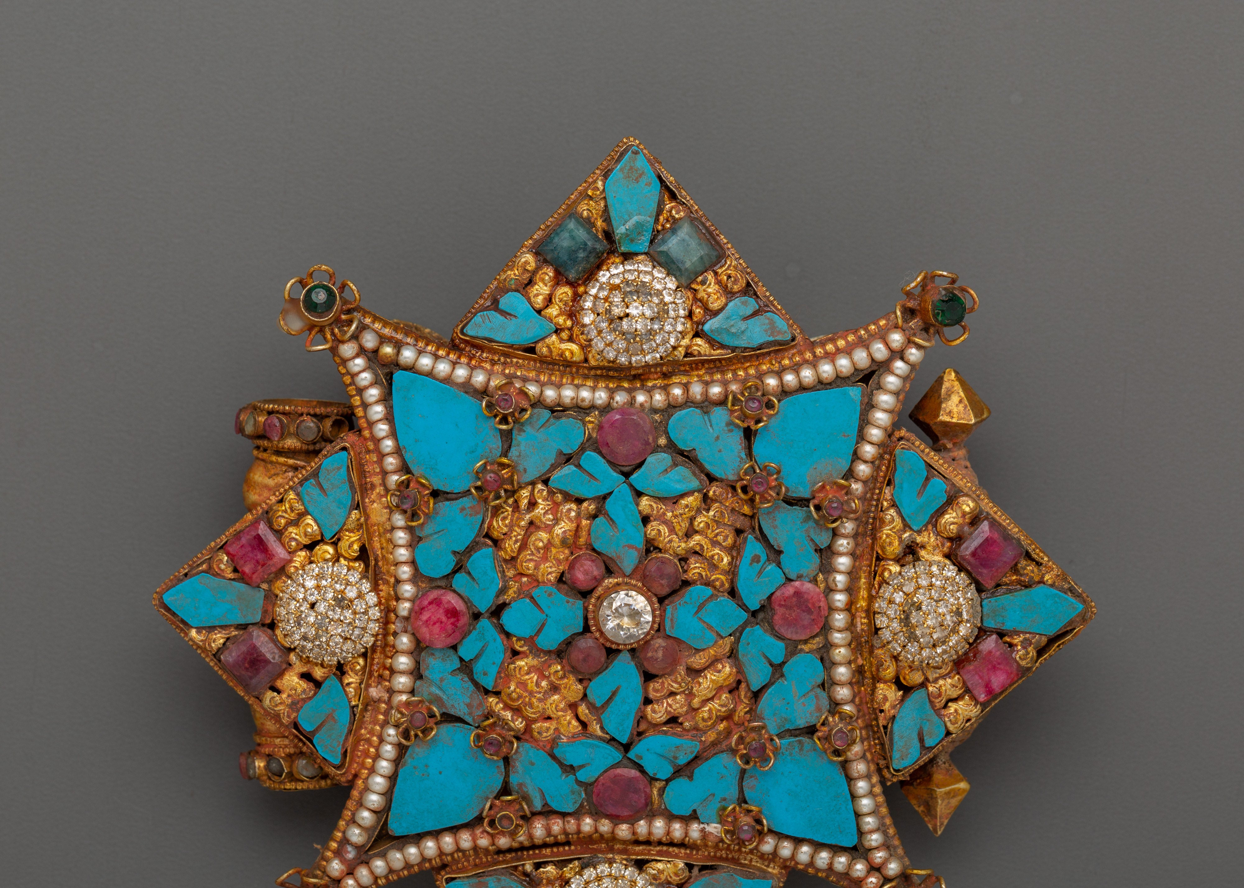 Tibetan Ghau Box Locket with Copper Body | Copper Body with Gold & Silver Plating
