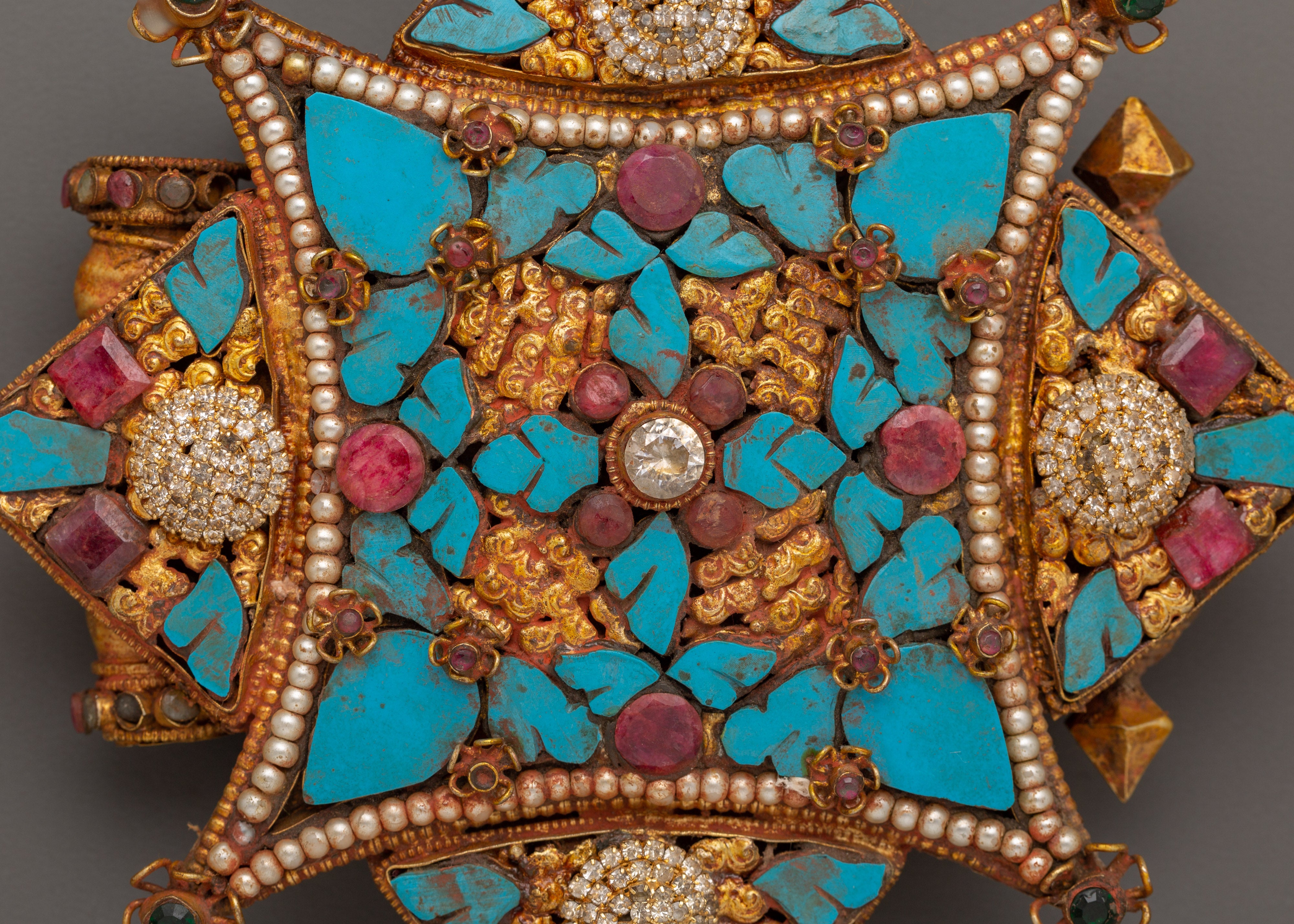 Tibetan Ghau Box Locket with Copper Body | Copper Body with Gold & Silver Plating