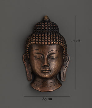 Handcrafted Wall Hanging Buddha Mask | Spiritual Decor
