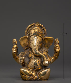 Handcrafted Brass Statue of Ganesh | Emblem of Prosperity