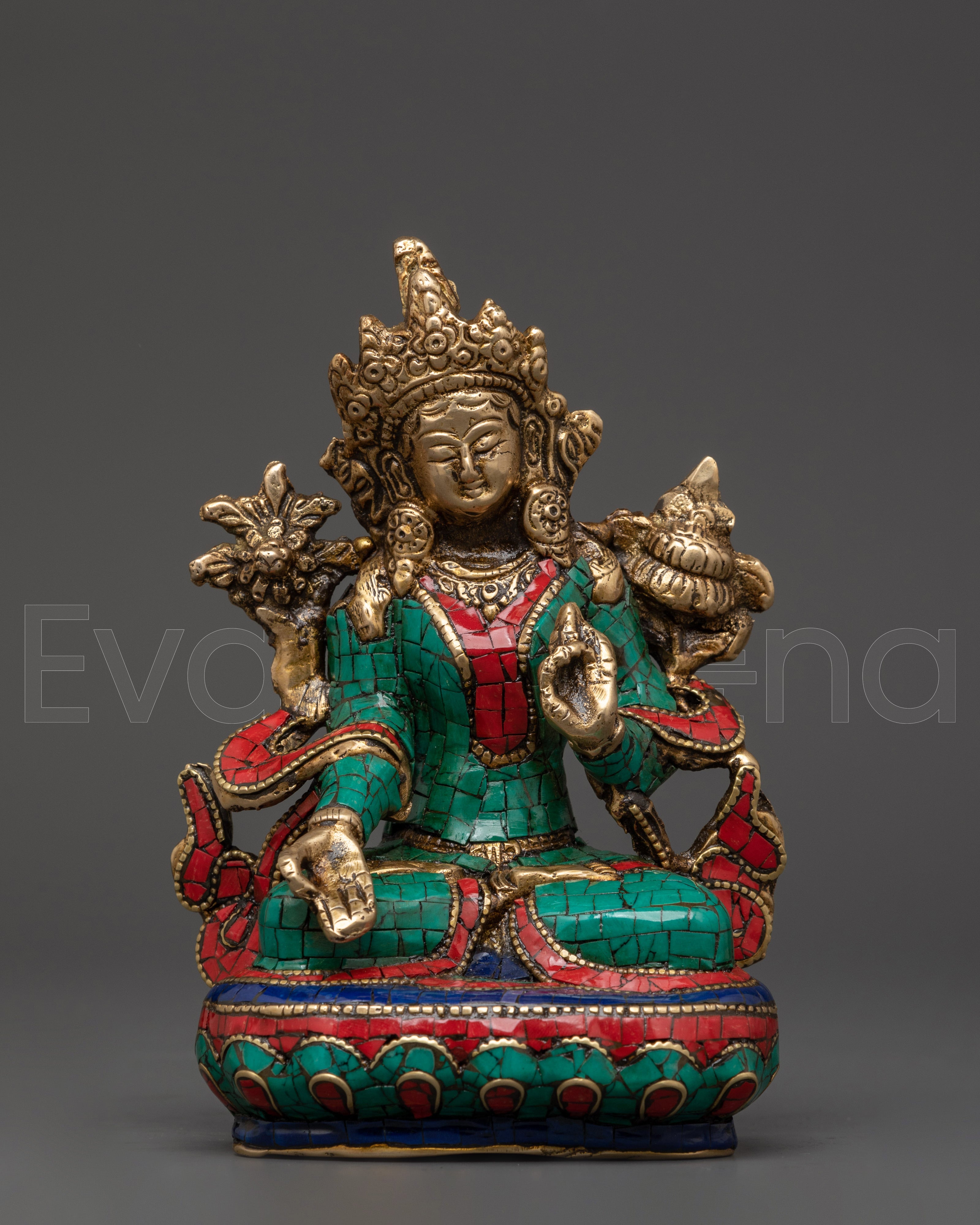 White Tara Brass Statue