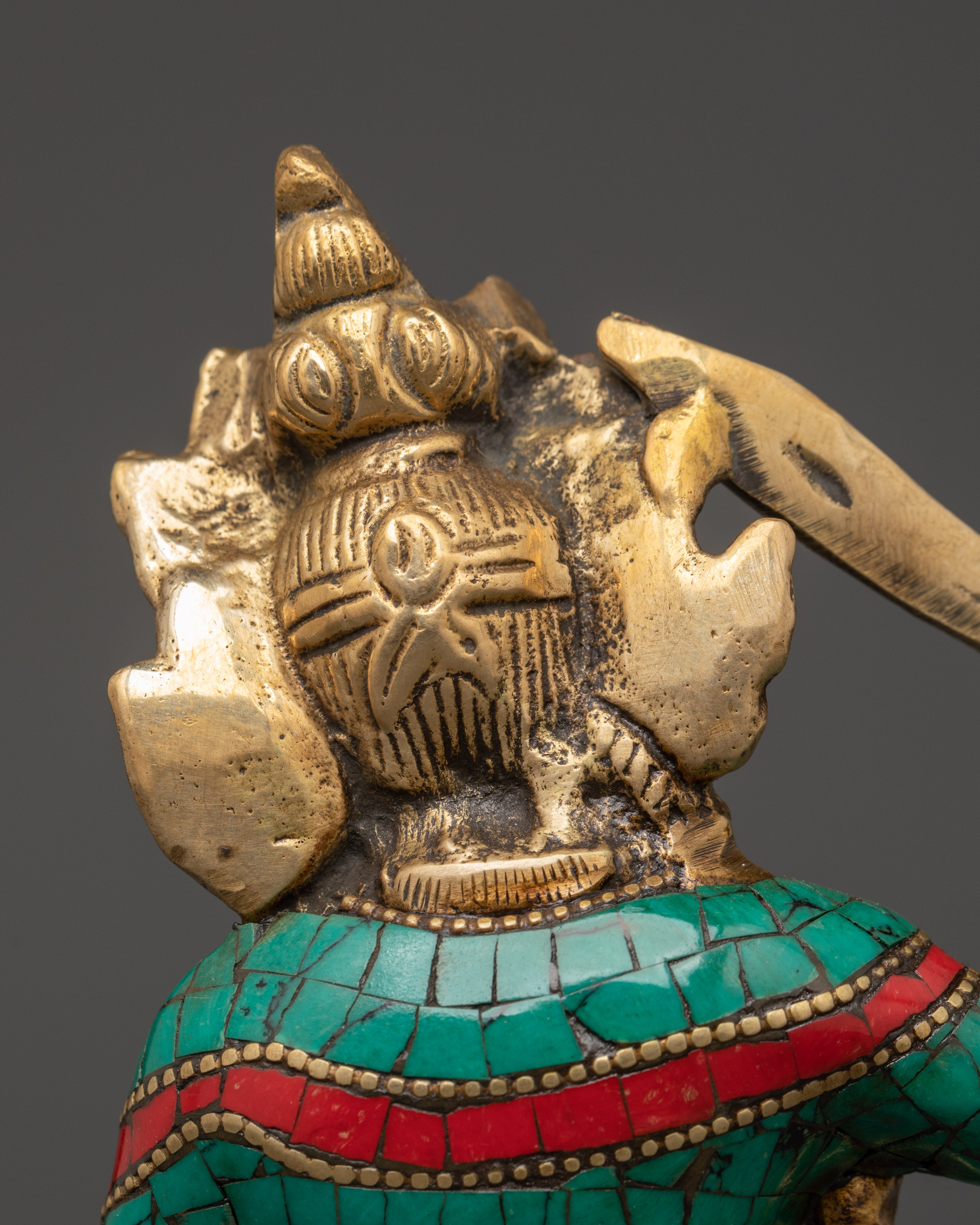 Handcrafted Brass Manjushri Statue | Spiritual Bodhisattva Art for Meditation