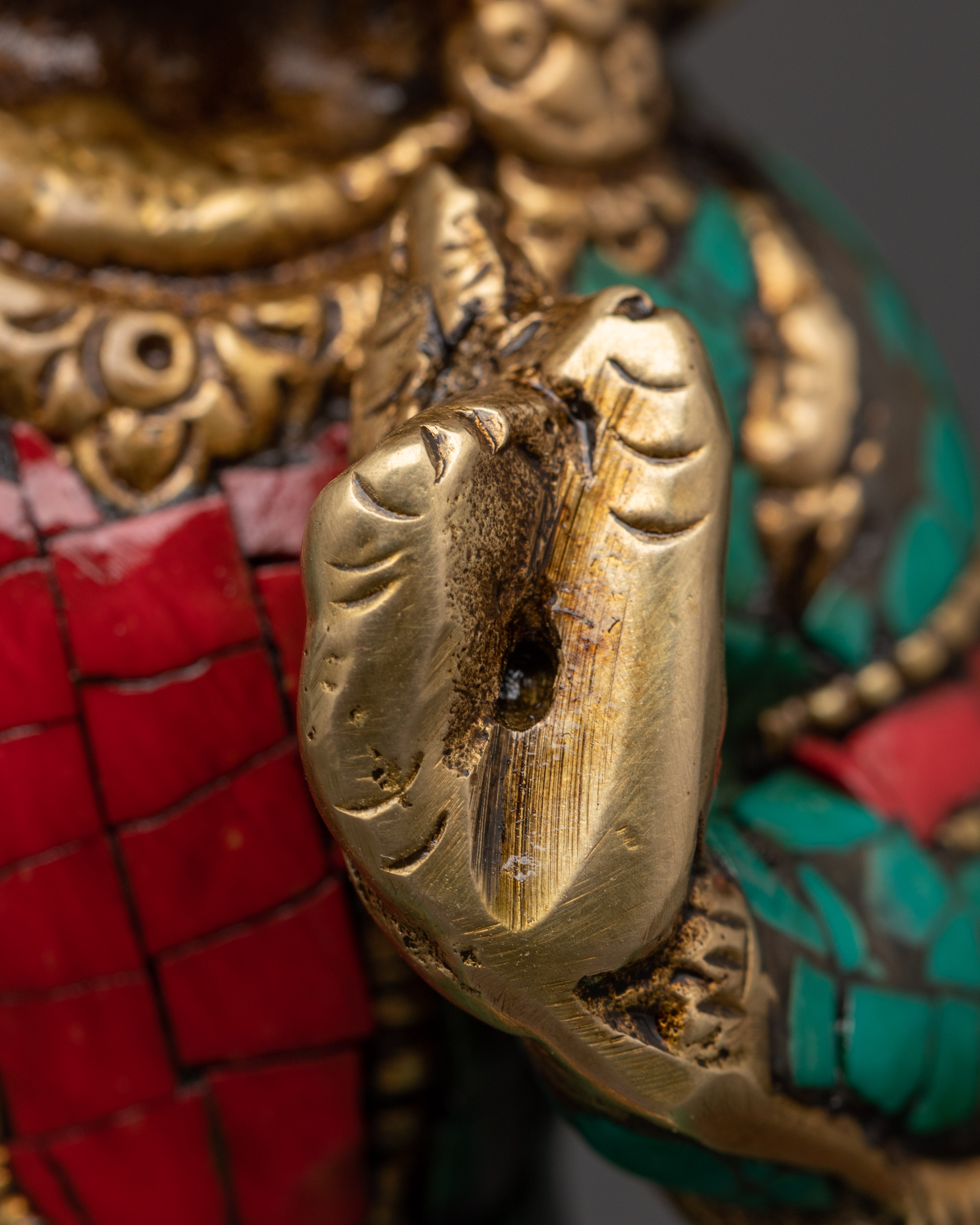 Handcrafted Brass Manjushri Statue | Spiritual Bodhisattva Art for Meditation