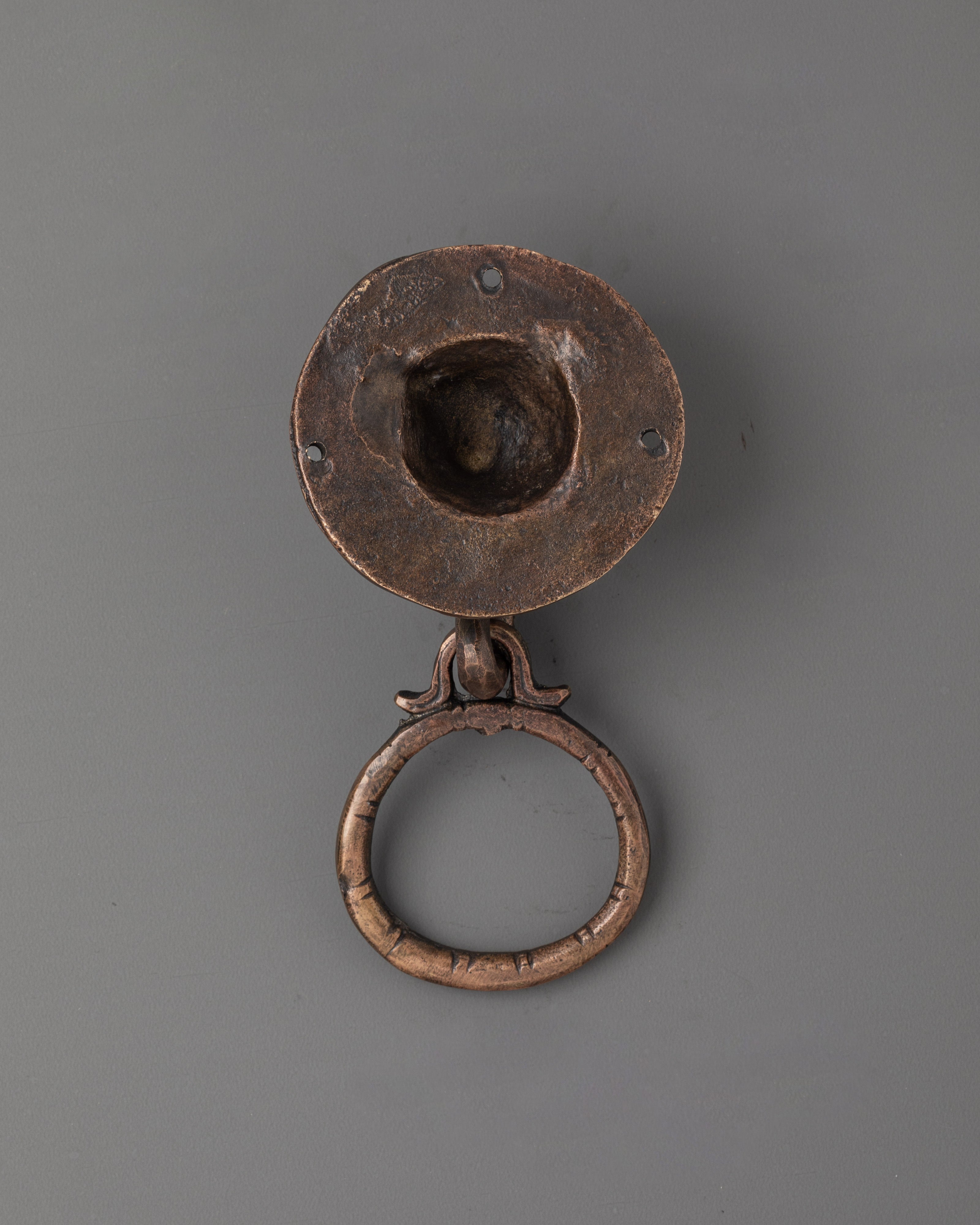 Traditional Elephant Head Door Knocker | Oxidized Copper Craft