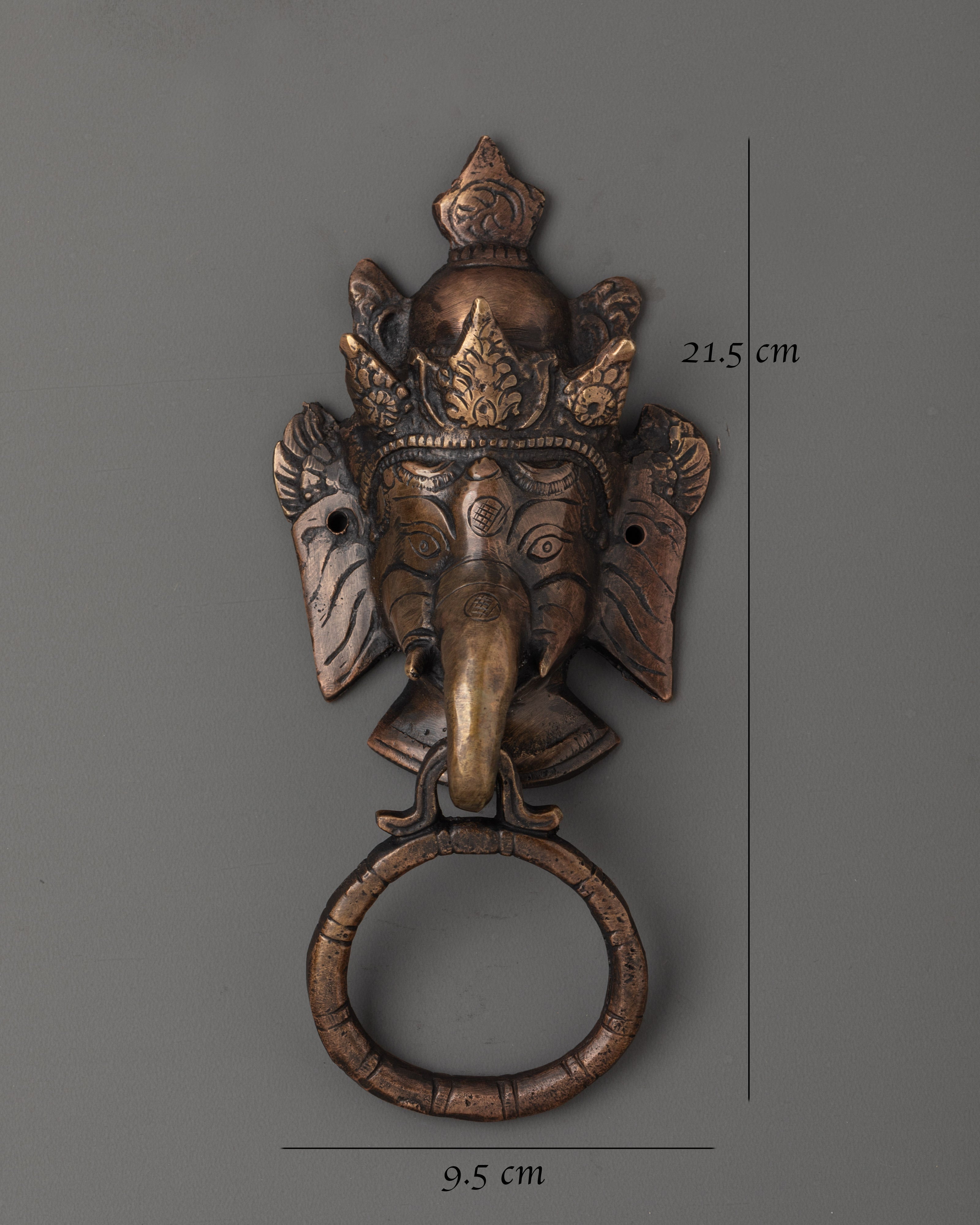 Ganesha Door Knocker | Brass Decorative Knocker for Home and Office