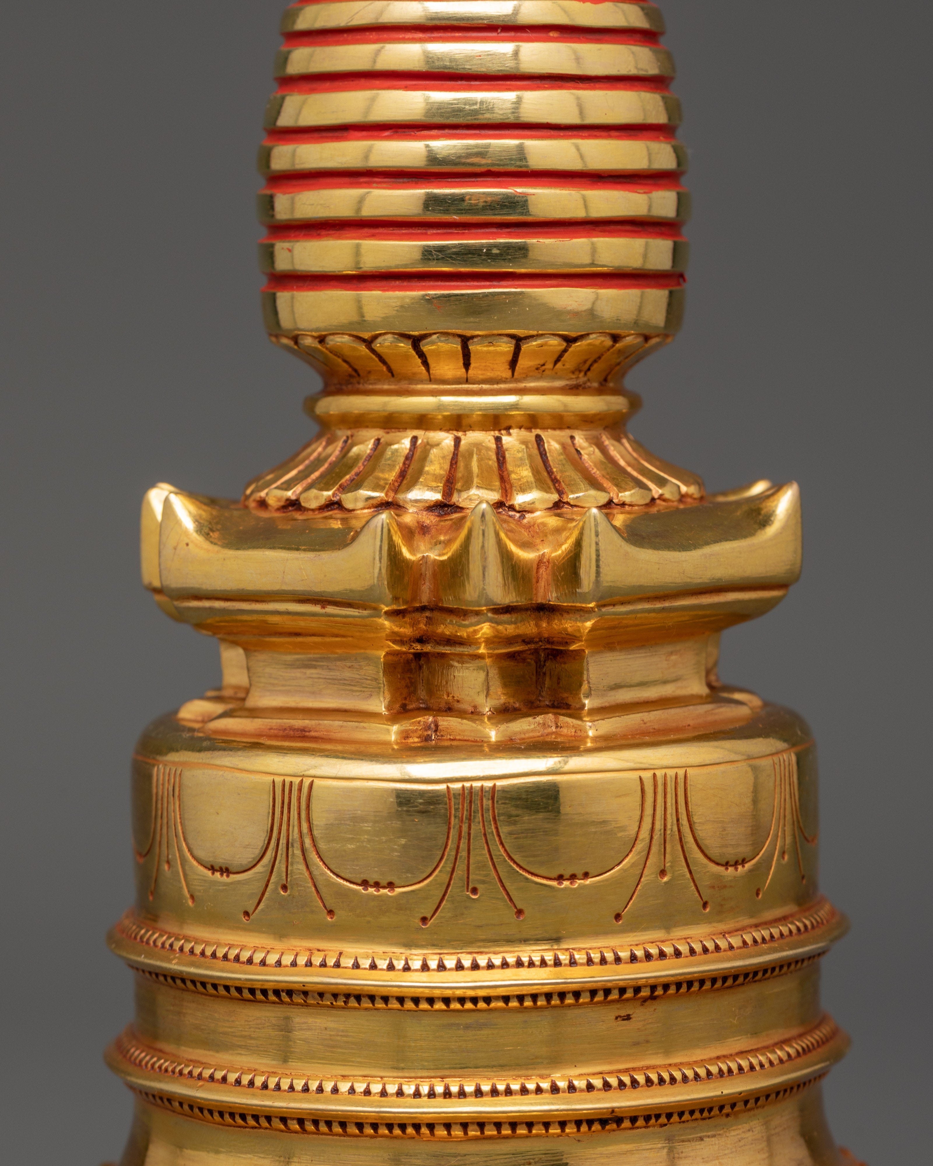 Tibetan Buddhist Stupa Shrine Decor | Symbol of Enlightenment and Purity