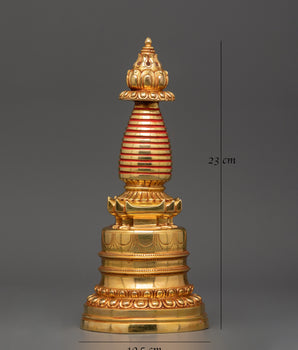 Tibetan Buddhist Stupa Shrine Decor | Symbol of Enlightenment and Purity