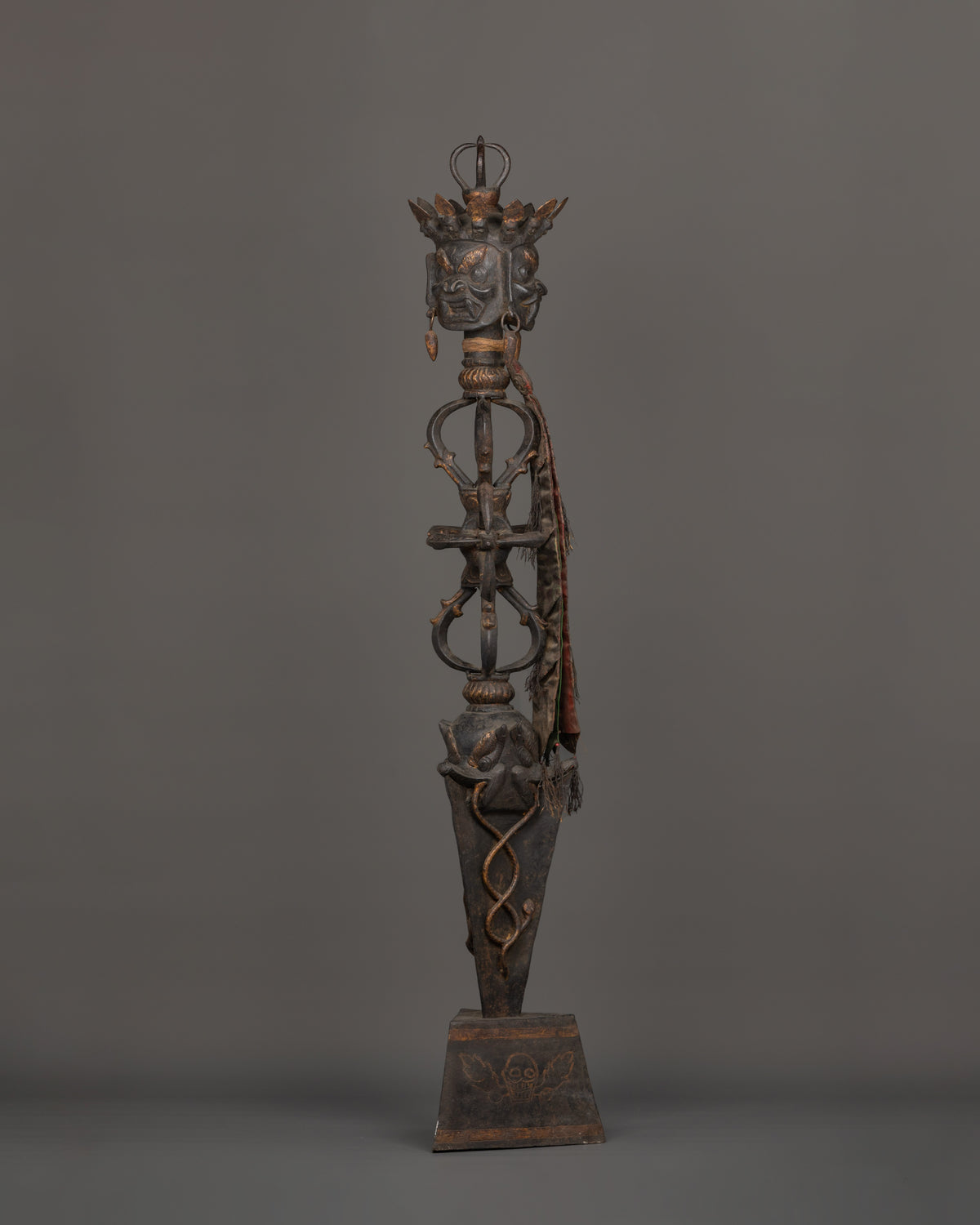 Sacred Iron Phurba Dagger | Vajra Ritual Tool