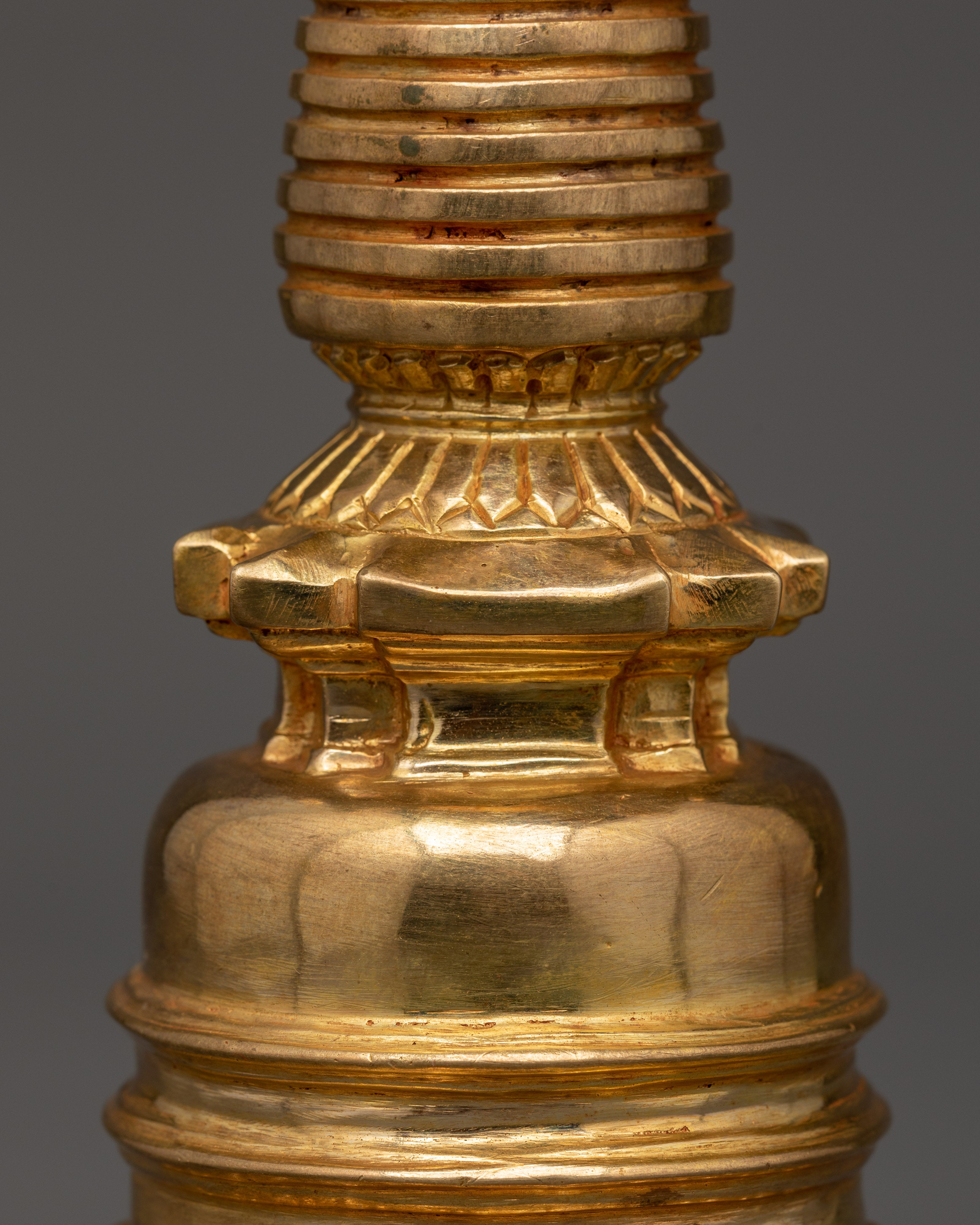 Gold Plated Buddhist Decor | Sacred Buddhist Sculpture