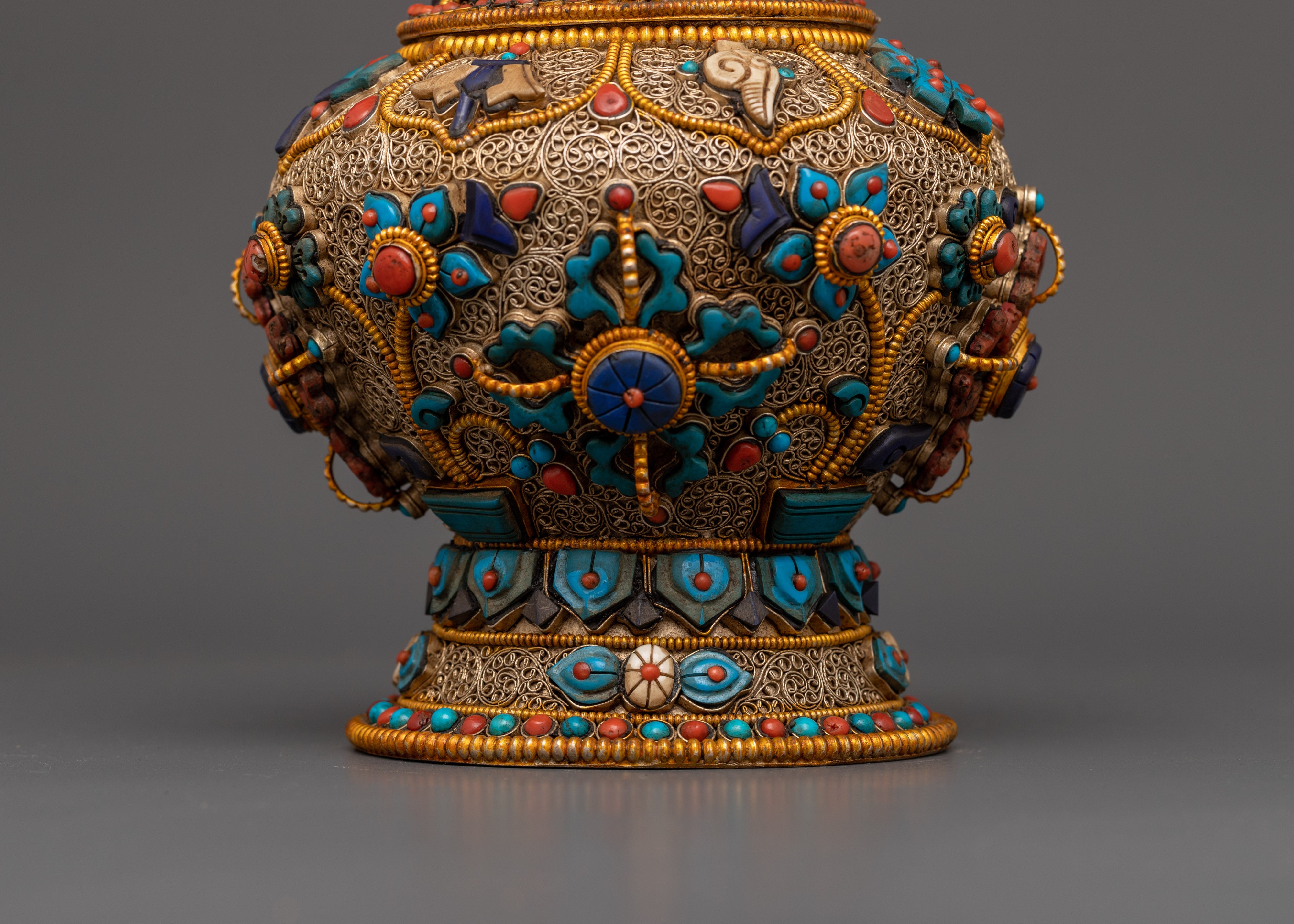 Tibetan Dhupur Rice Pot for Spiritual Serenity | Spiritual Ceremony Essential