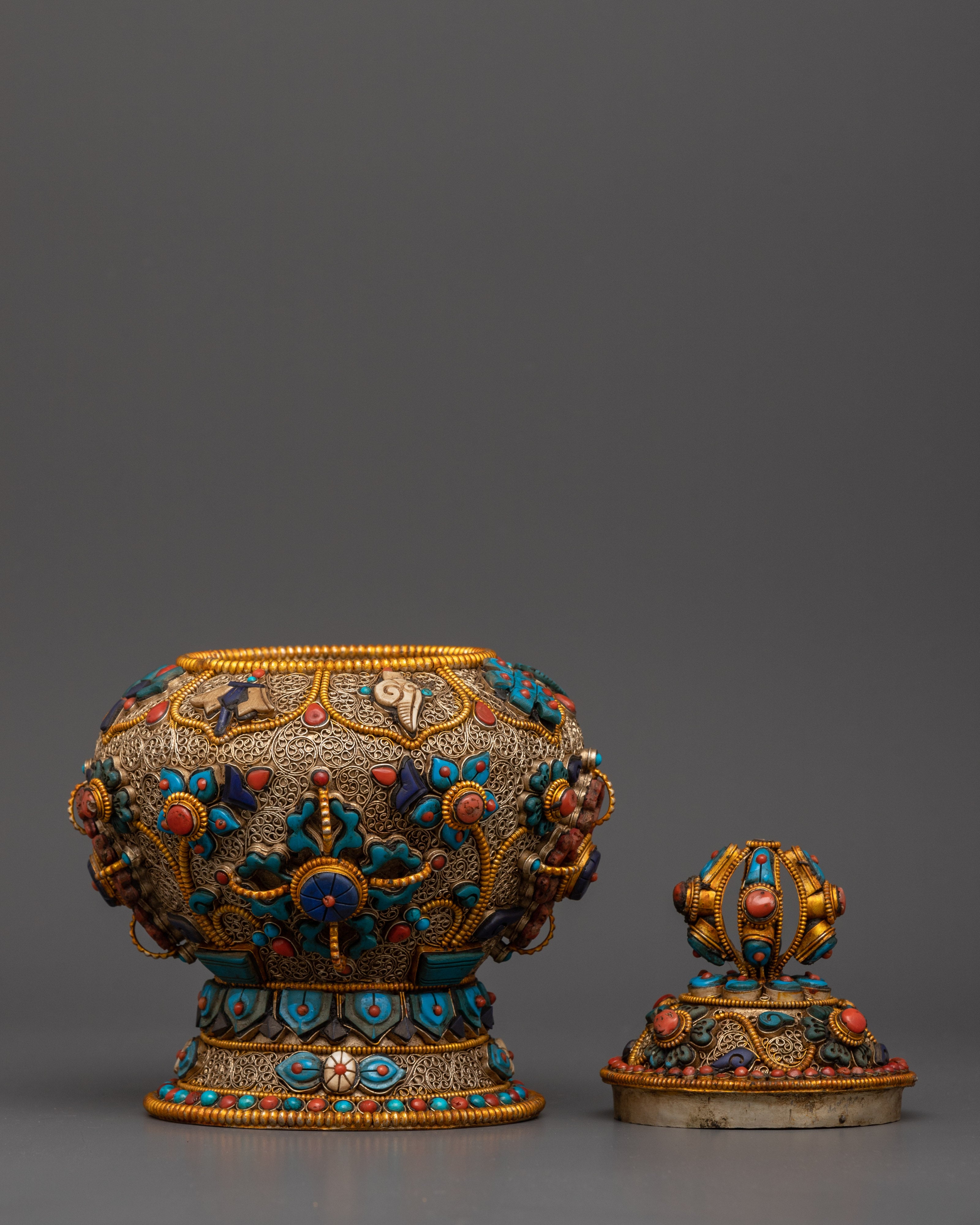 Tibetan Dhupur Rice Pot for Spiritual Serenity | Spiritual Ceremony Essential