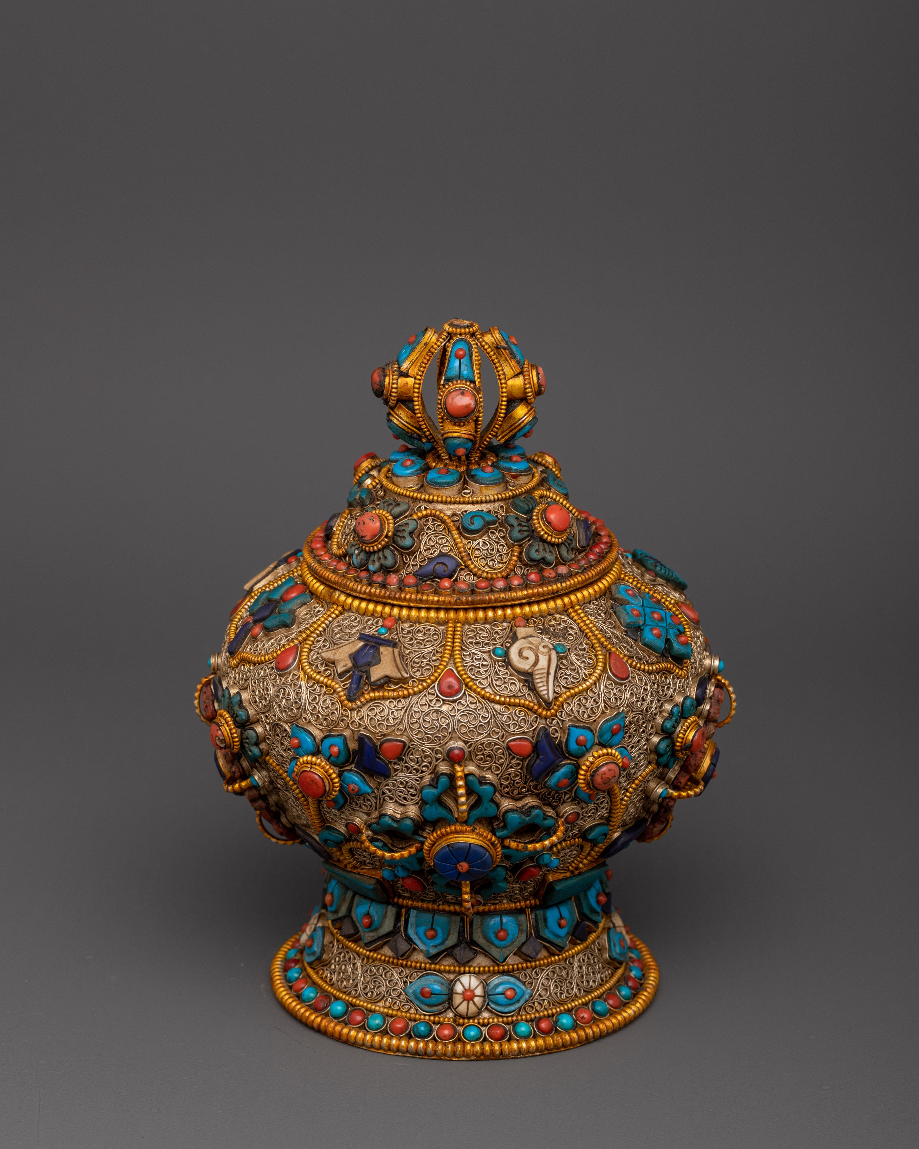 Tibetan Dhupur Rice Pot for Spiritual Serenity | Spiritual Ceremony Essential