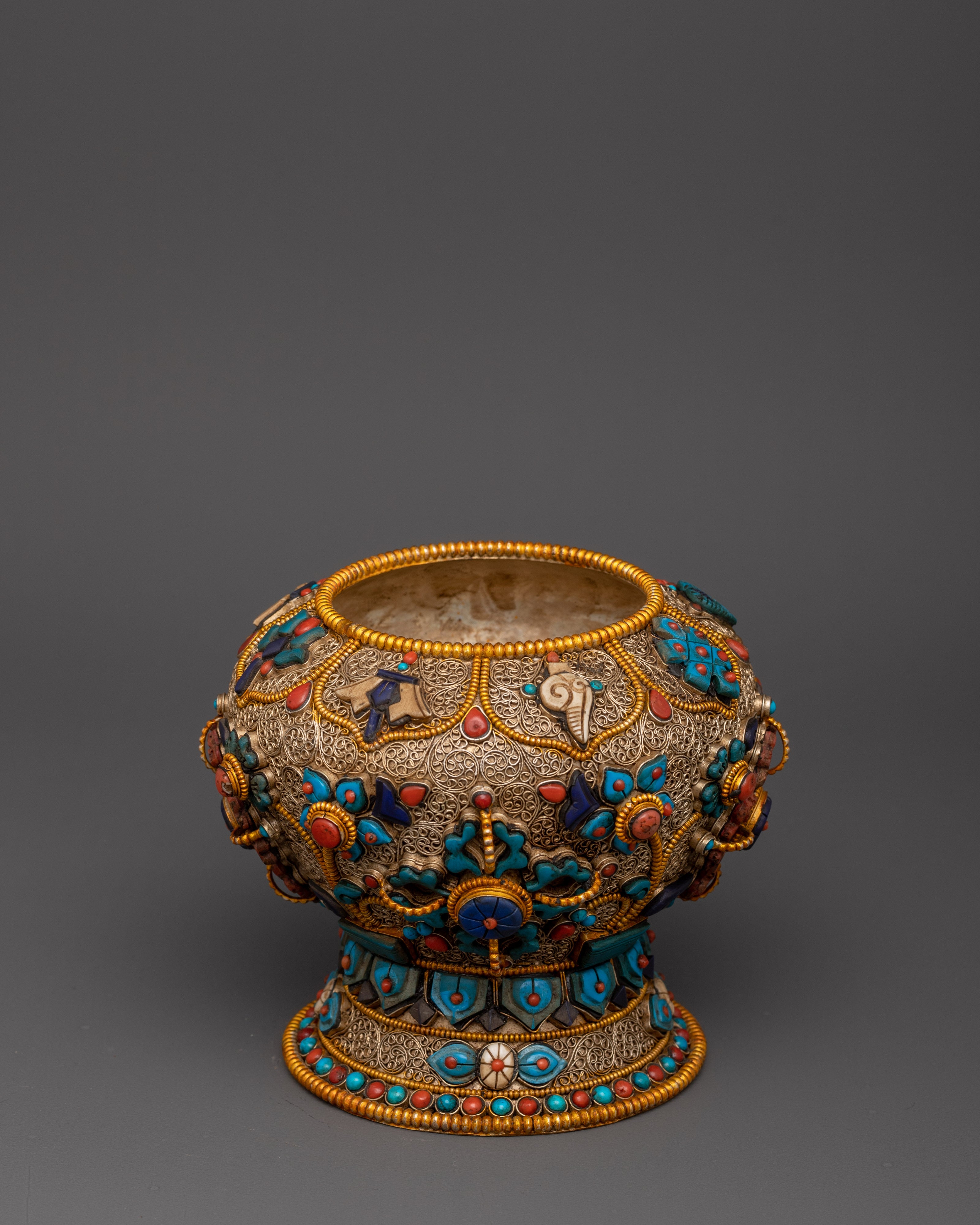 Tibetan Dhupur Rice Pot for Spiritual Serenity | Spiritual Ceremony Essential
