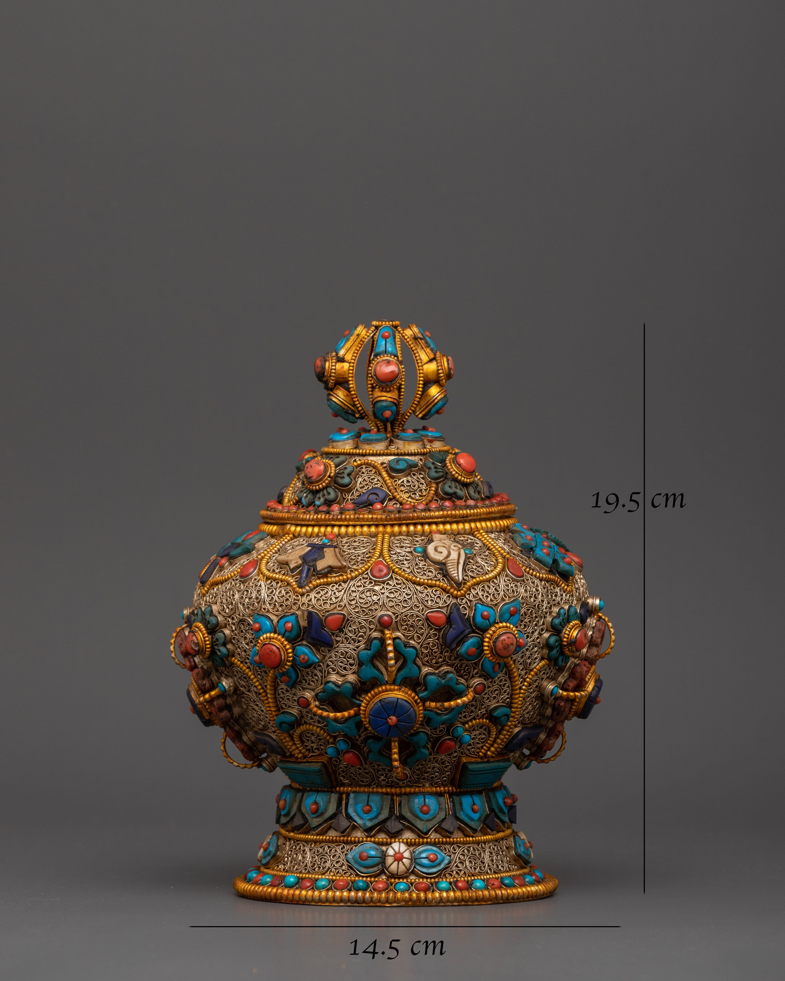 Tibetan Dhupur Rice Pot for Spiritual Serenity | Spiritual Ceremony Essential