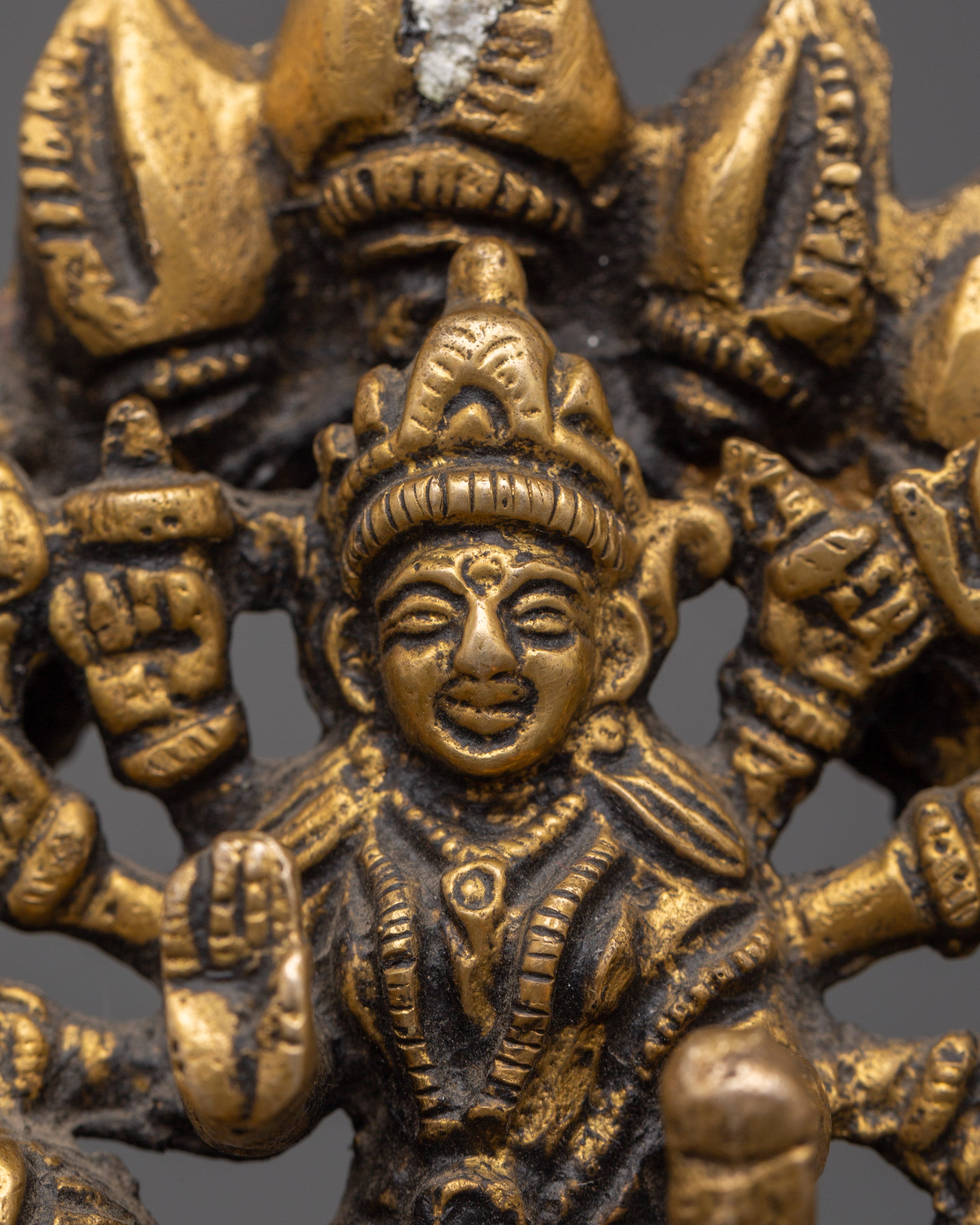 Brass Durga Statue on Lion | Home & Altar Decor