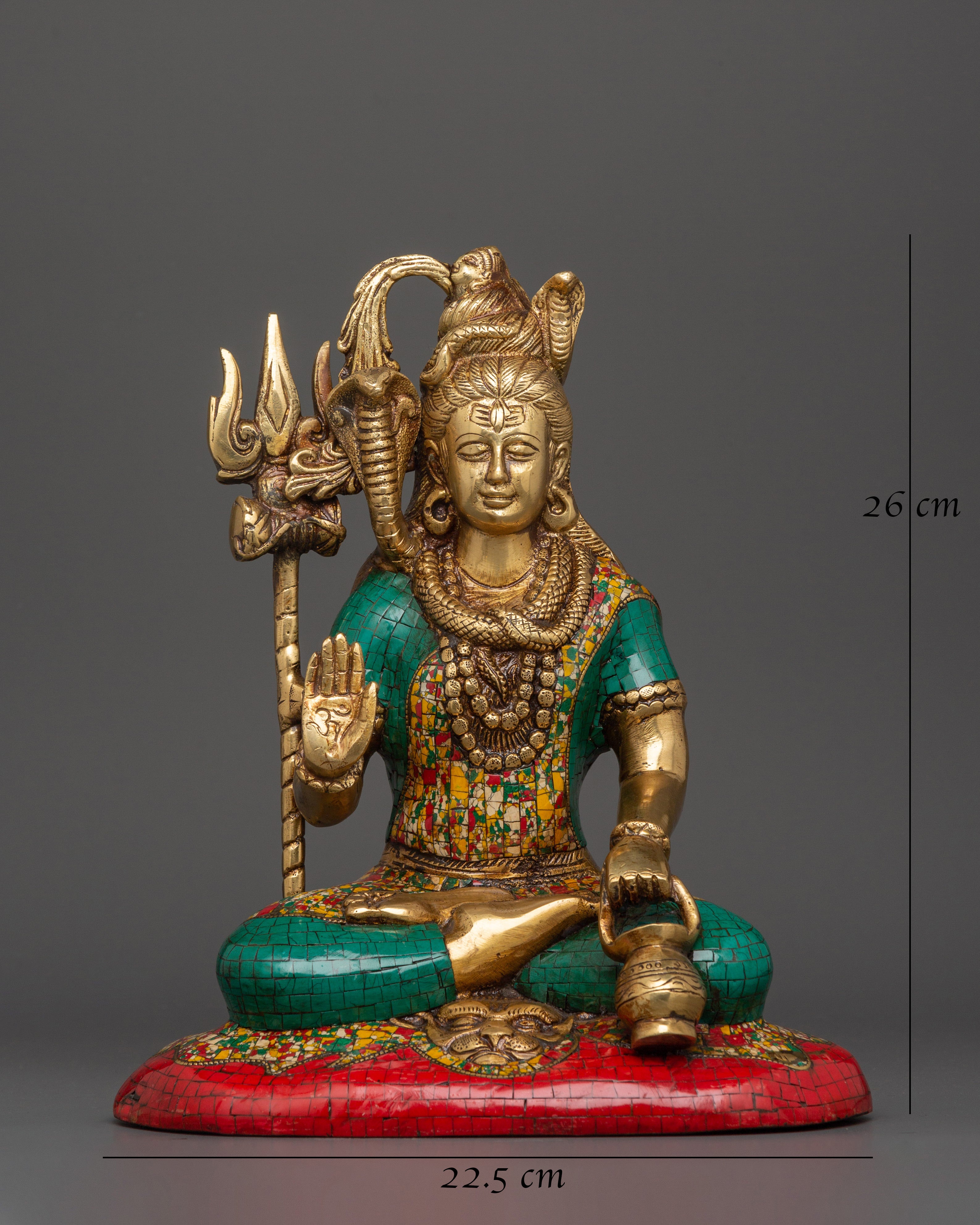 Brass Lord Shiva Statue | Seated Hindu Deity Sculpture