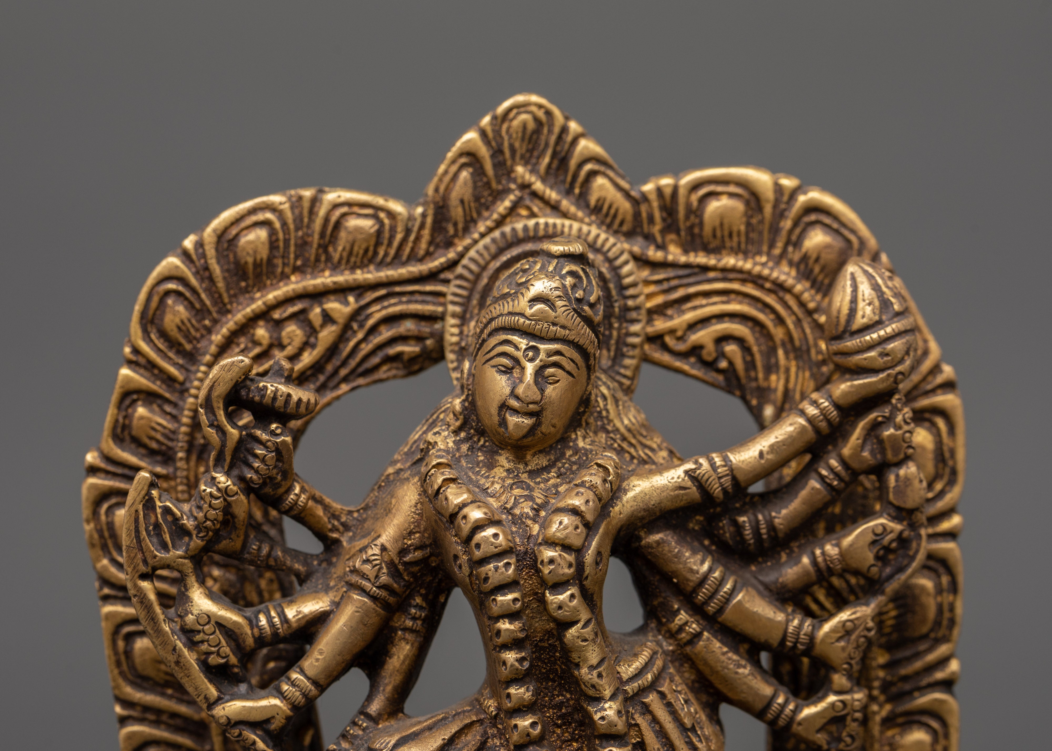 Mahakali brass statue | Home Shrine Art