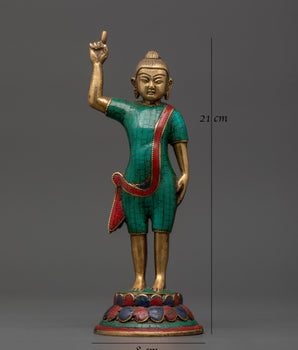 Siddhartha Gautama Brass Statue | Spiritual Decor