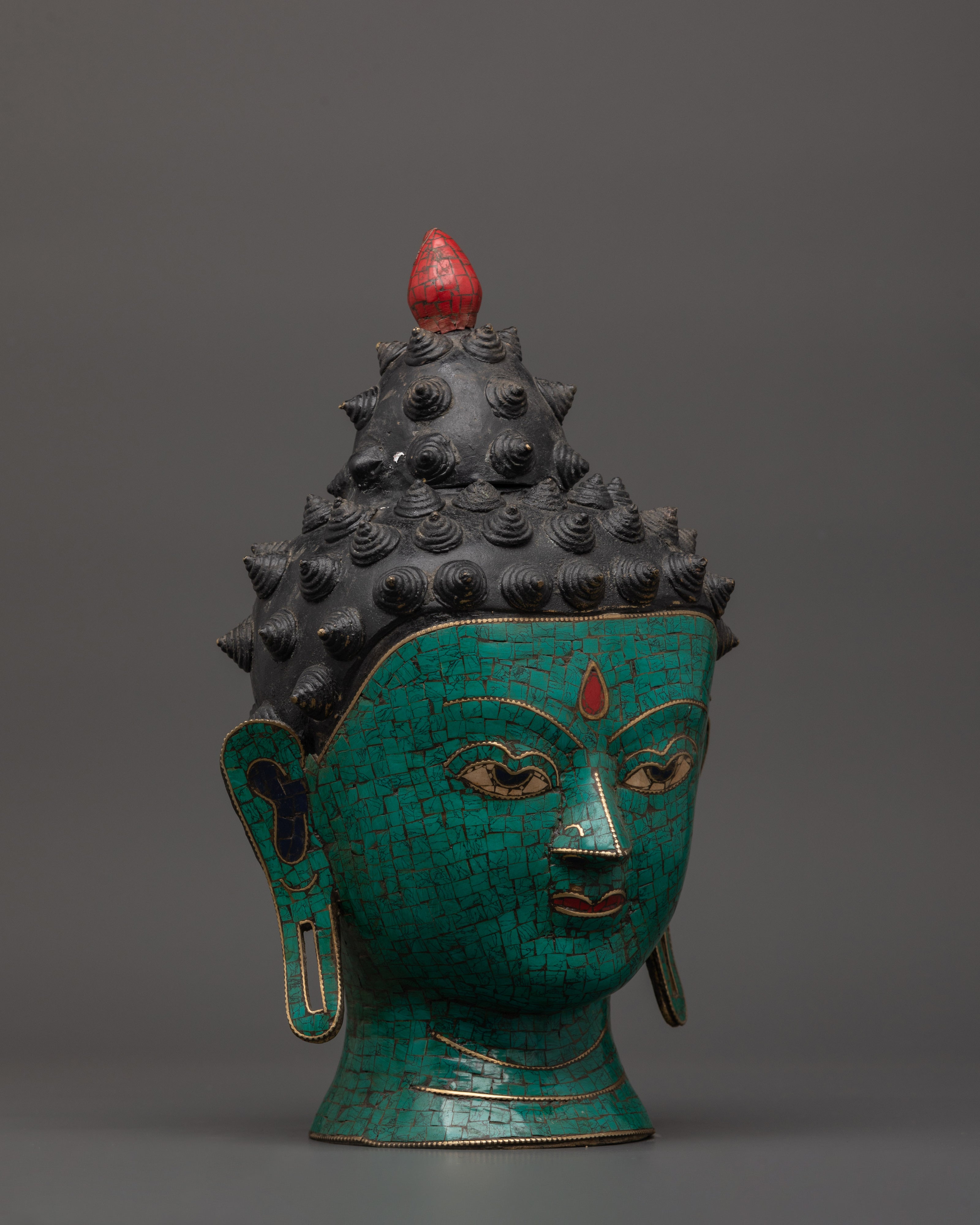 Buddha Head Brass statue | Buddhist Altar Art