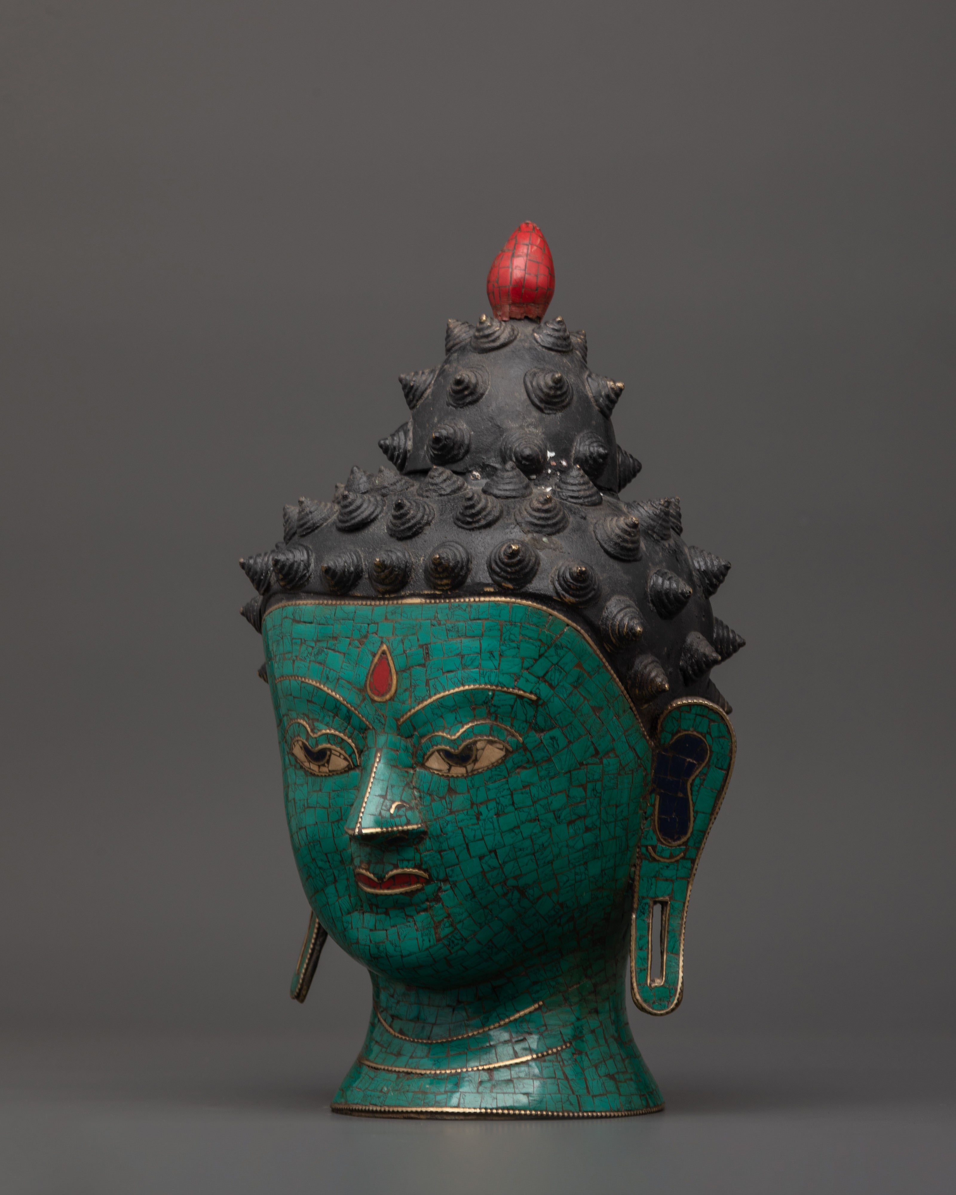 Buddha Head Brass statue | Buddhist Altar Art