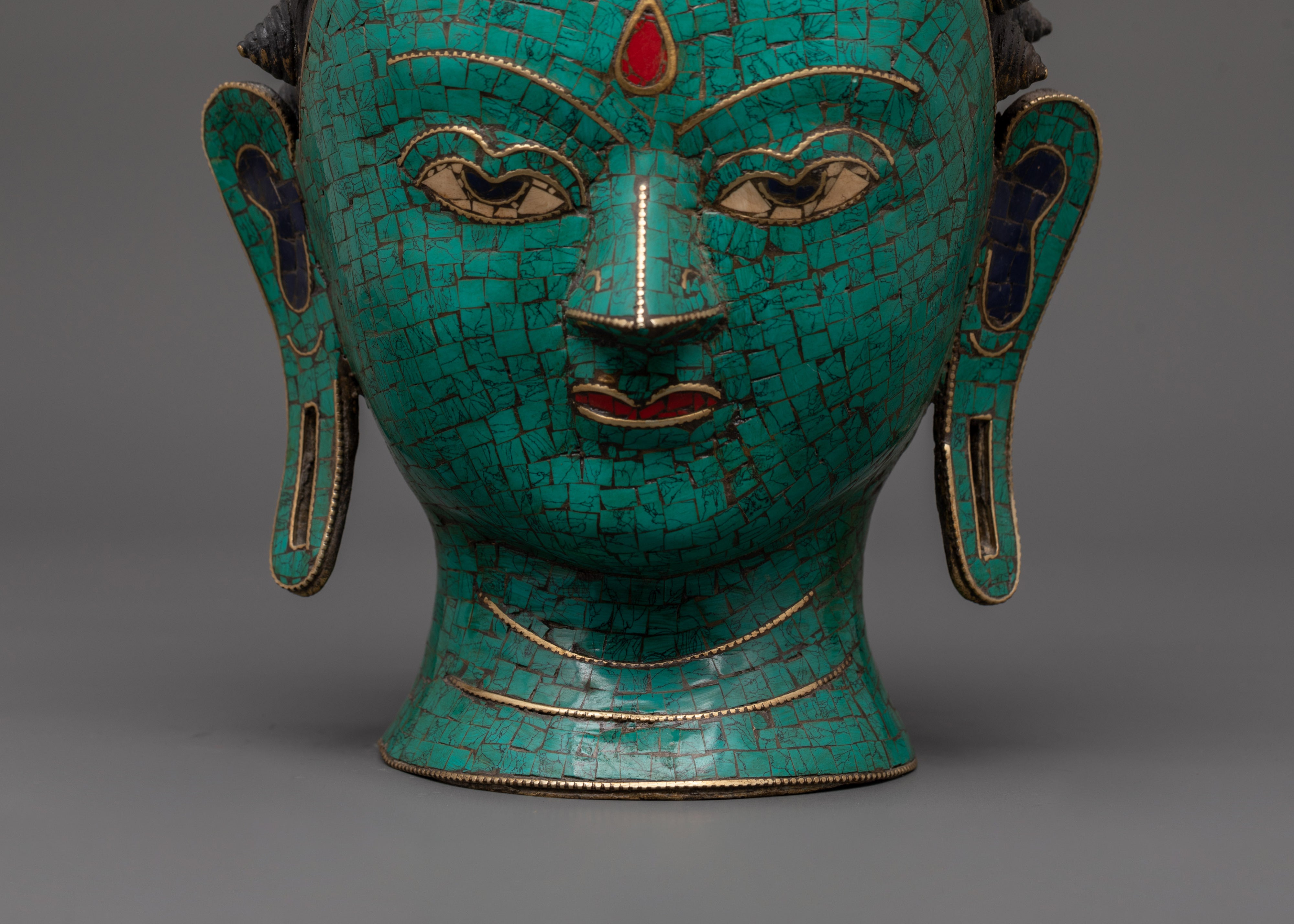 Buddha Head Brass statue | Buddhist Altar Art