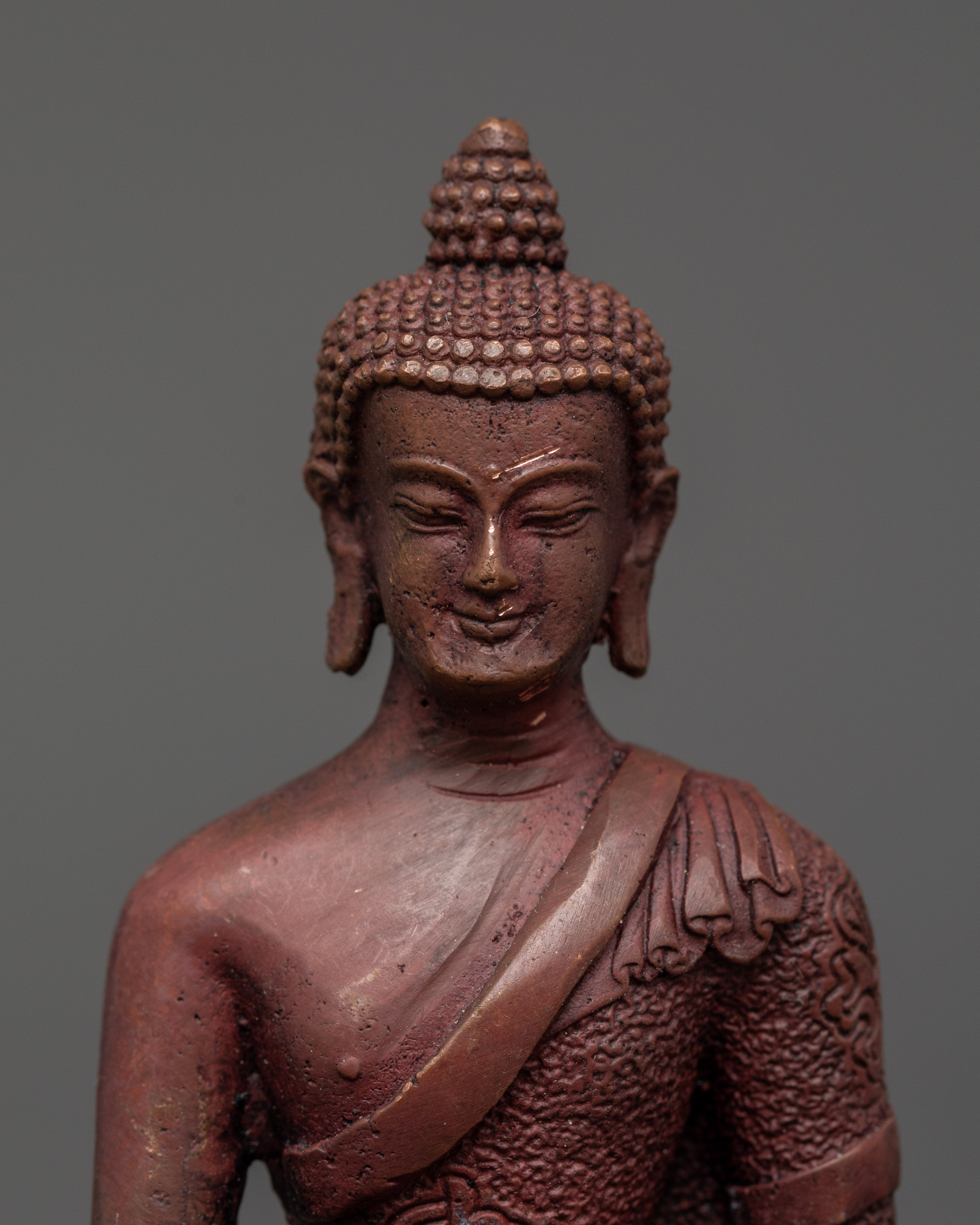 Shakyamuni Buddha Oxidized Statue | Handcrafted Spiritual Decor