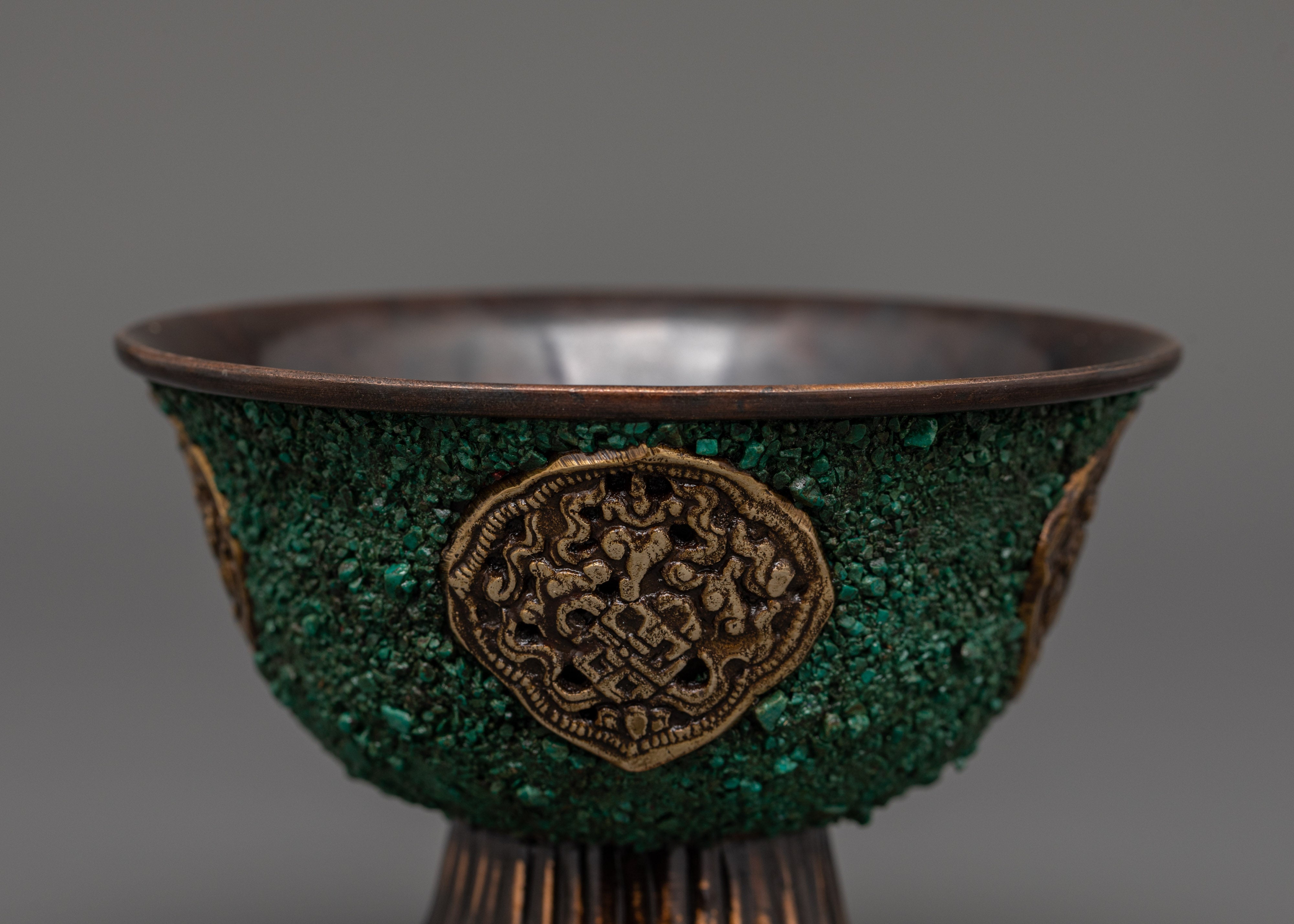 Oxidized Copper Offering Bowls | Tibetan Shrine Decor