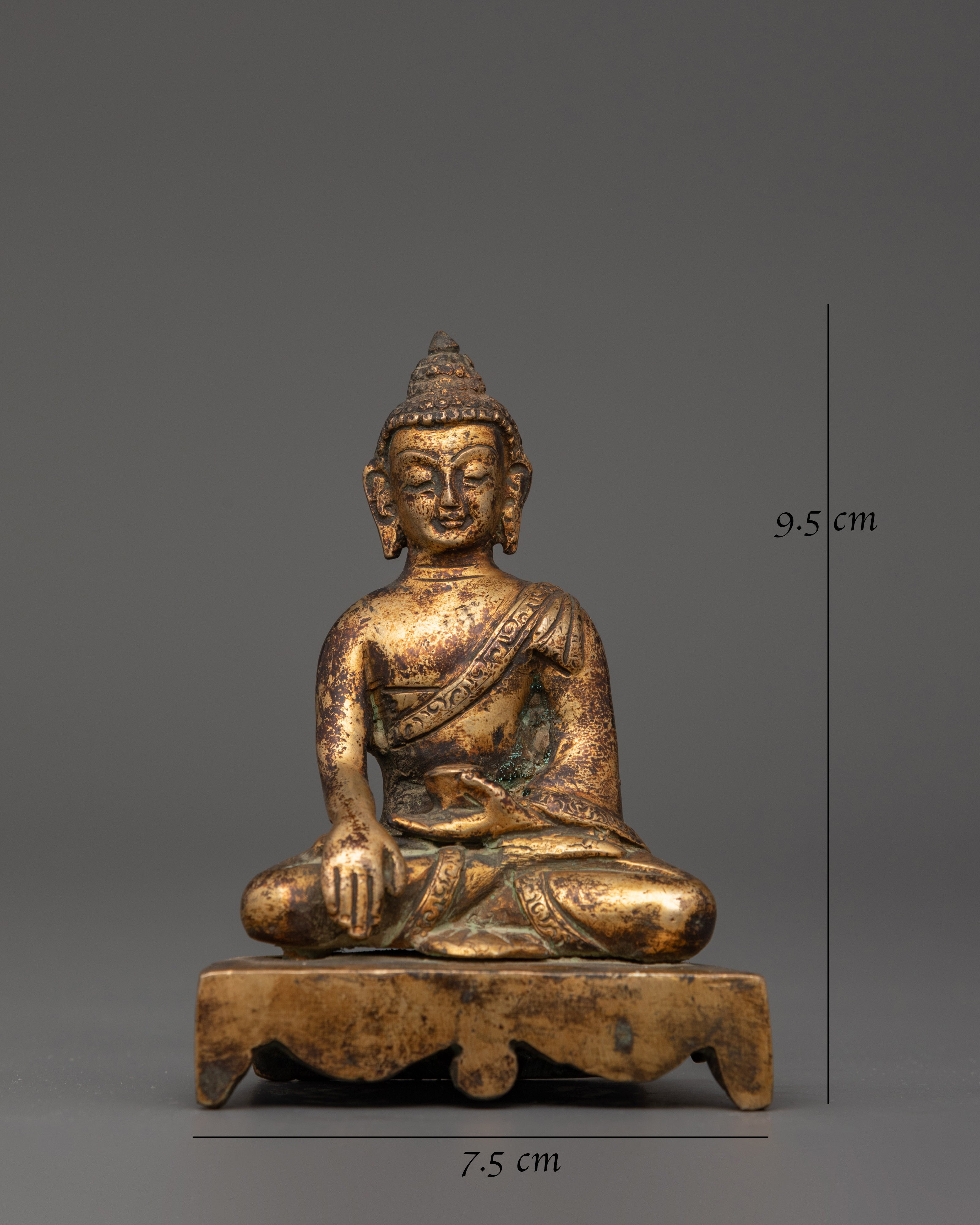 Handcrafted Shakyamuni Buddha Spiritual Sculpture | Tibetan Buddha Artwork