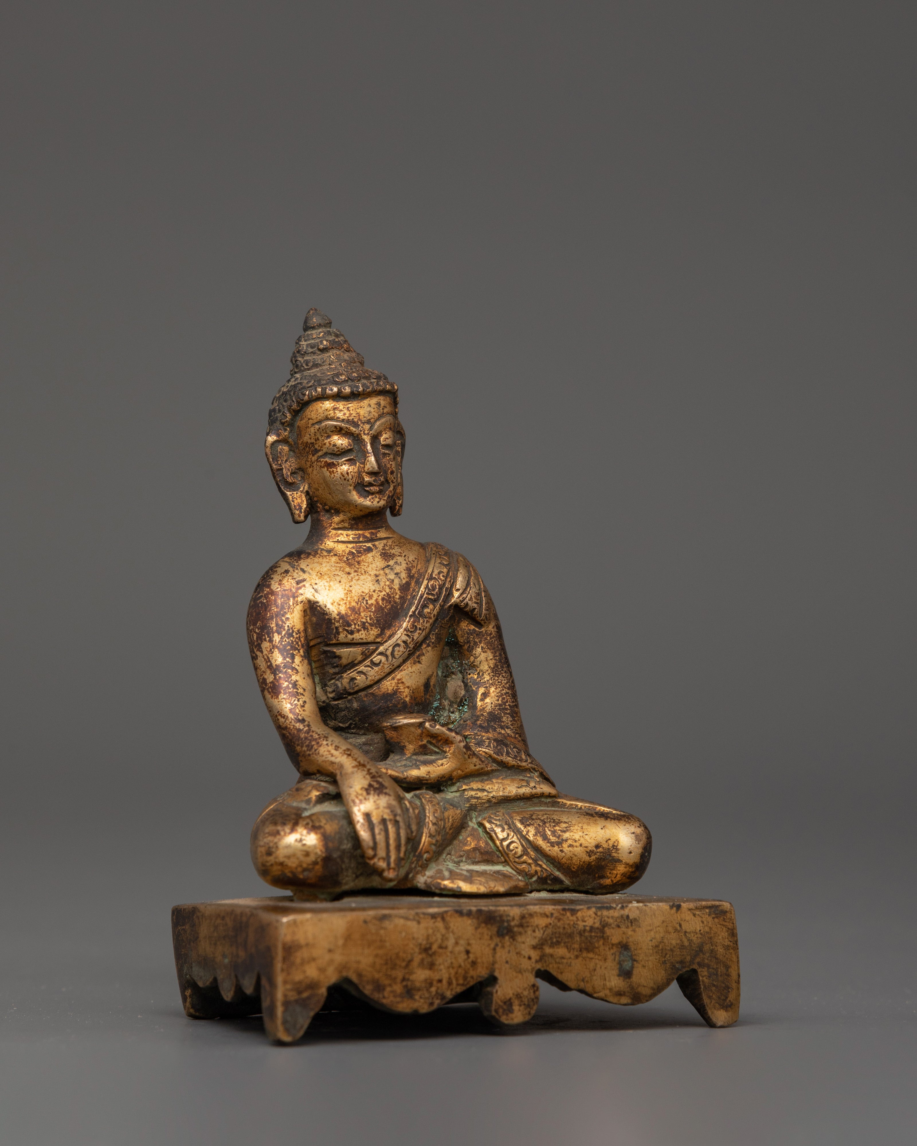 Handcrafted Shakyamuni Buddha Spiritual Sculpture | Tibetan Buddha Artwork