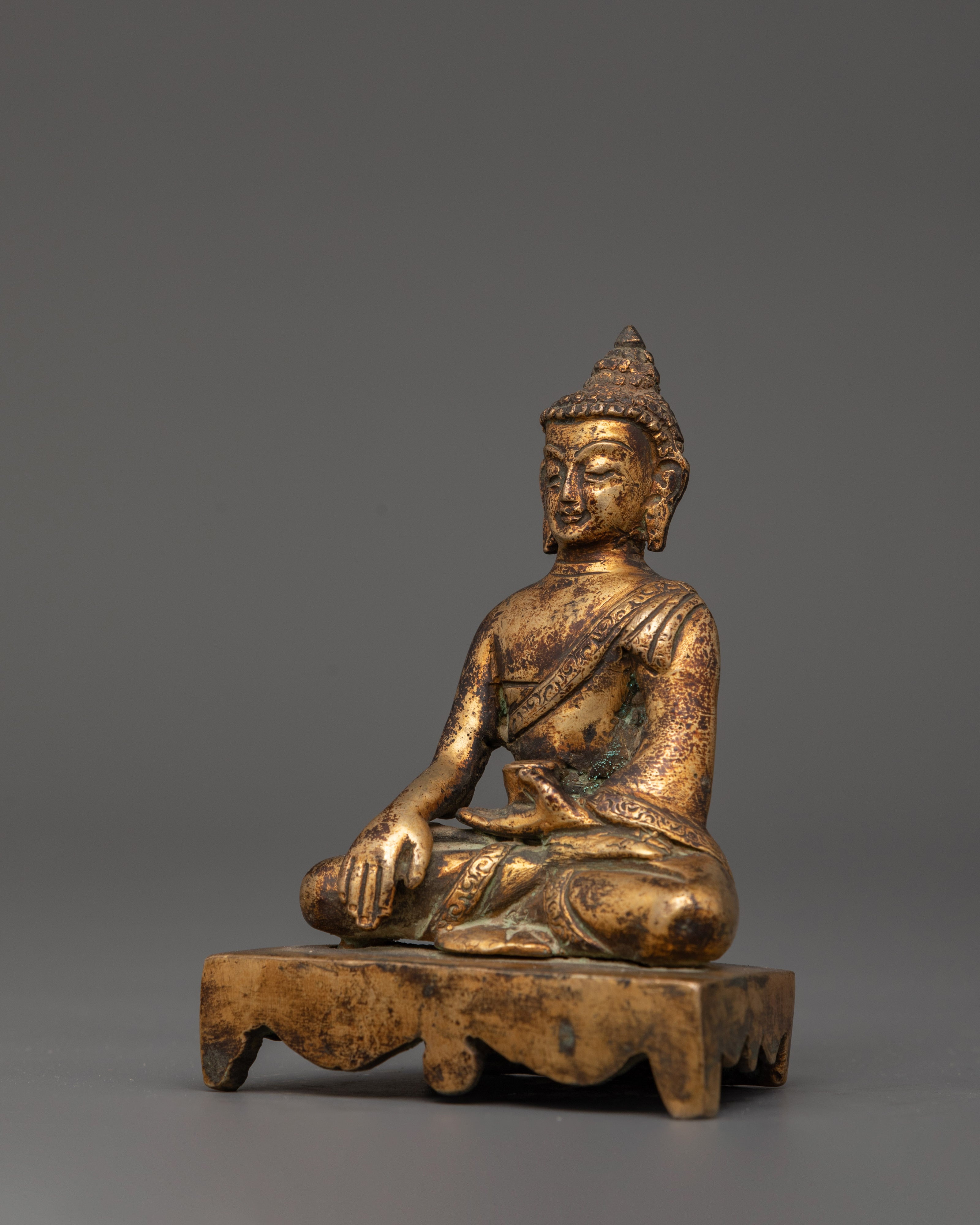 Handcrafted Shakyamuni Buddha Spiritual Sculpture | Tibetan Buddha Artwork