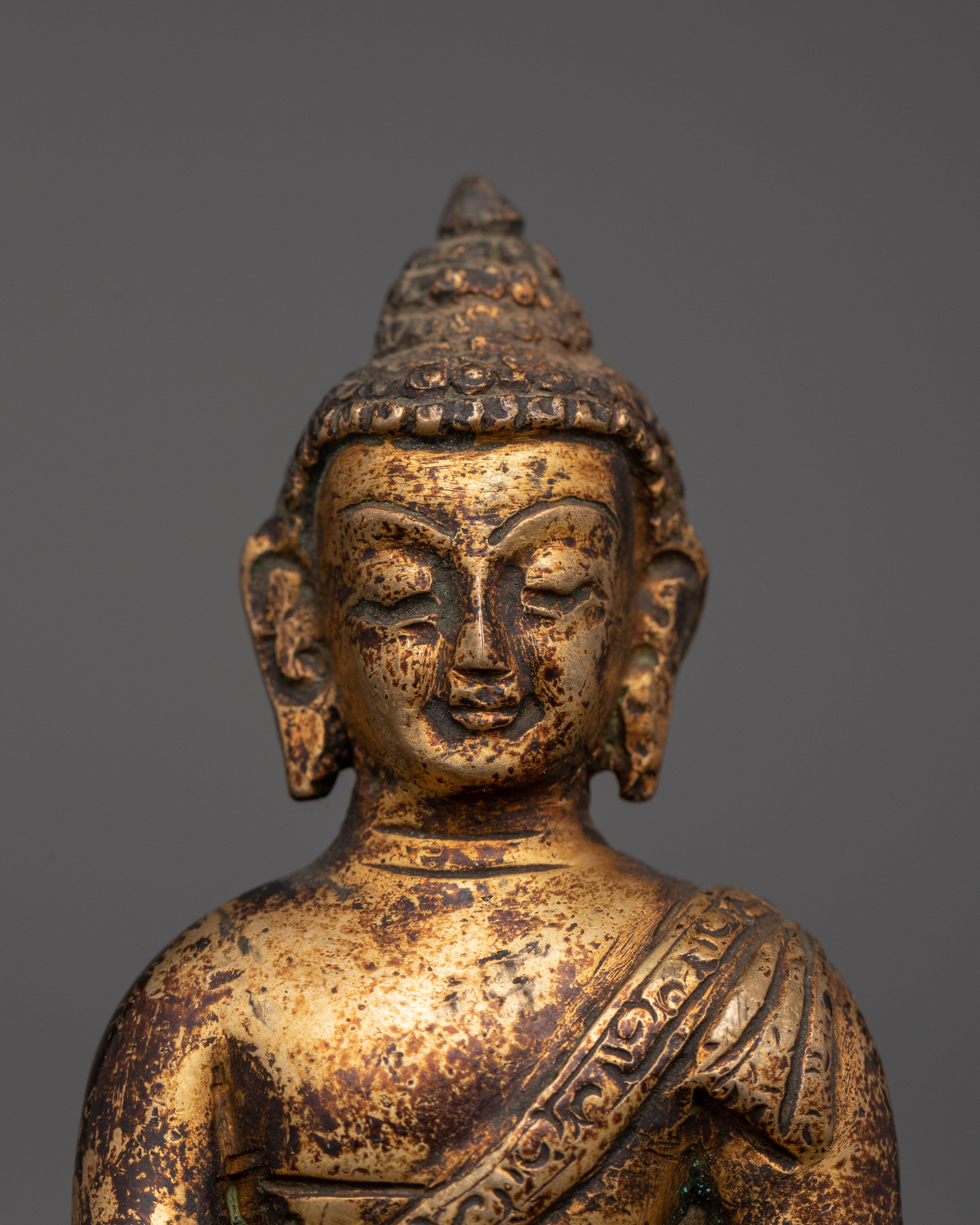 Handcrafted Shakyamuni Buddha Spiritual Sculpture | Tibetan Buddha Artwork