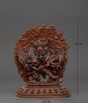 Hayagriva Statue in Oxidized Copper | Fierce Guardian Deity