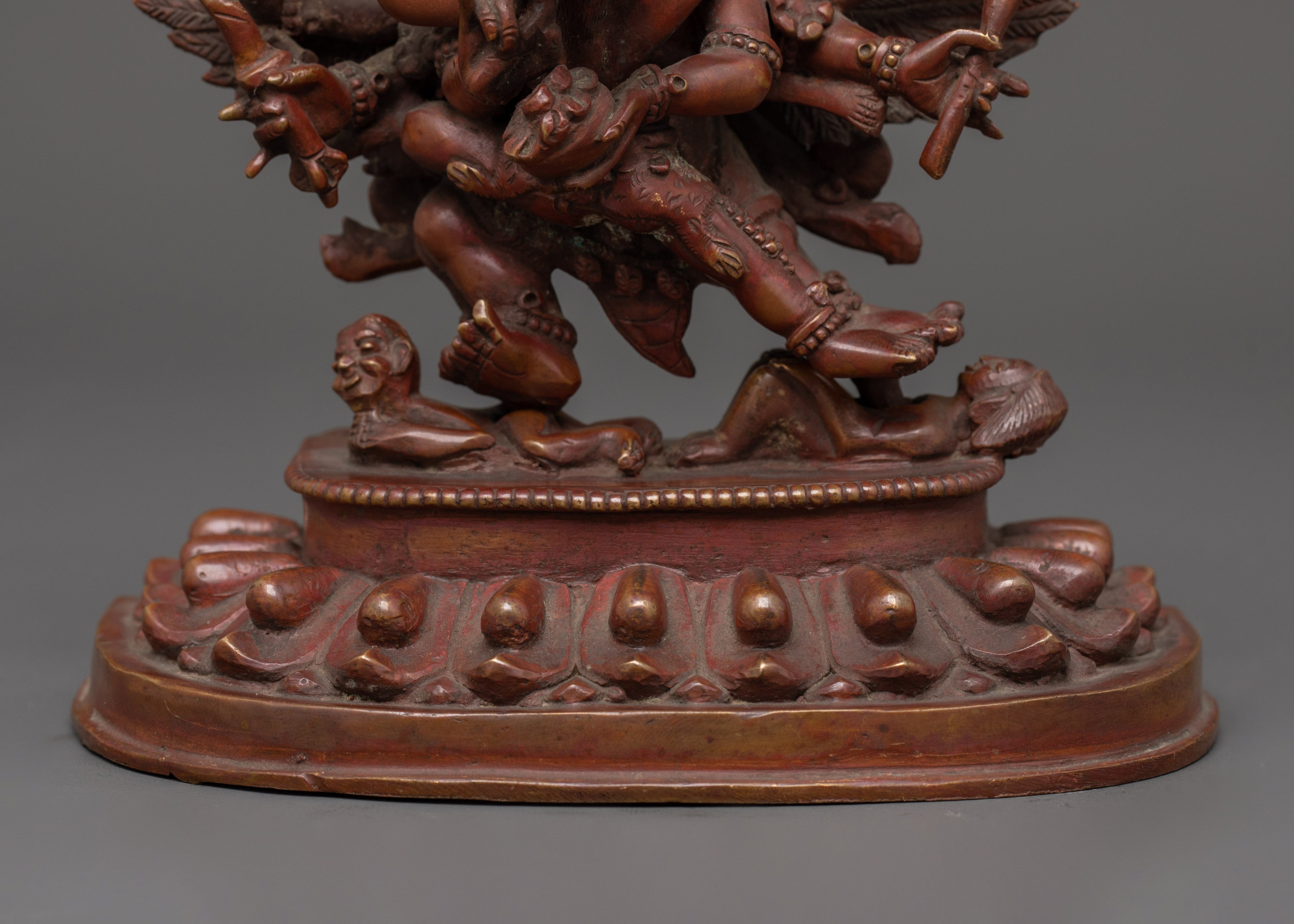 Hayagriva Statue in Oxidized Copper | Fierce Guardian Deity
