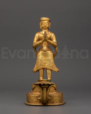Newari Sculpture with Oil Lamp