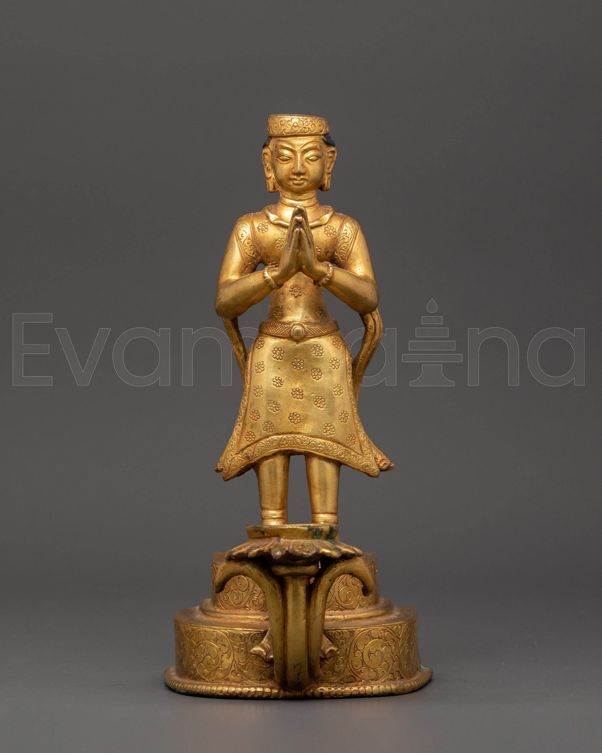Newari Sculpture with Oil Lamp