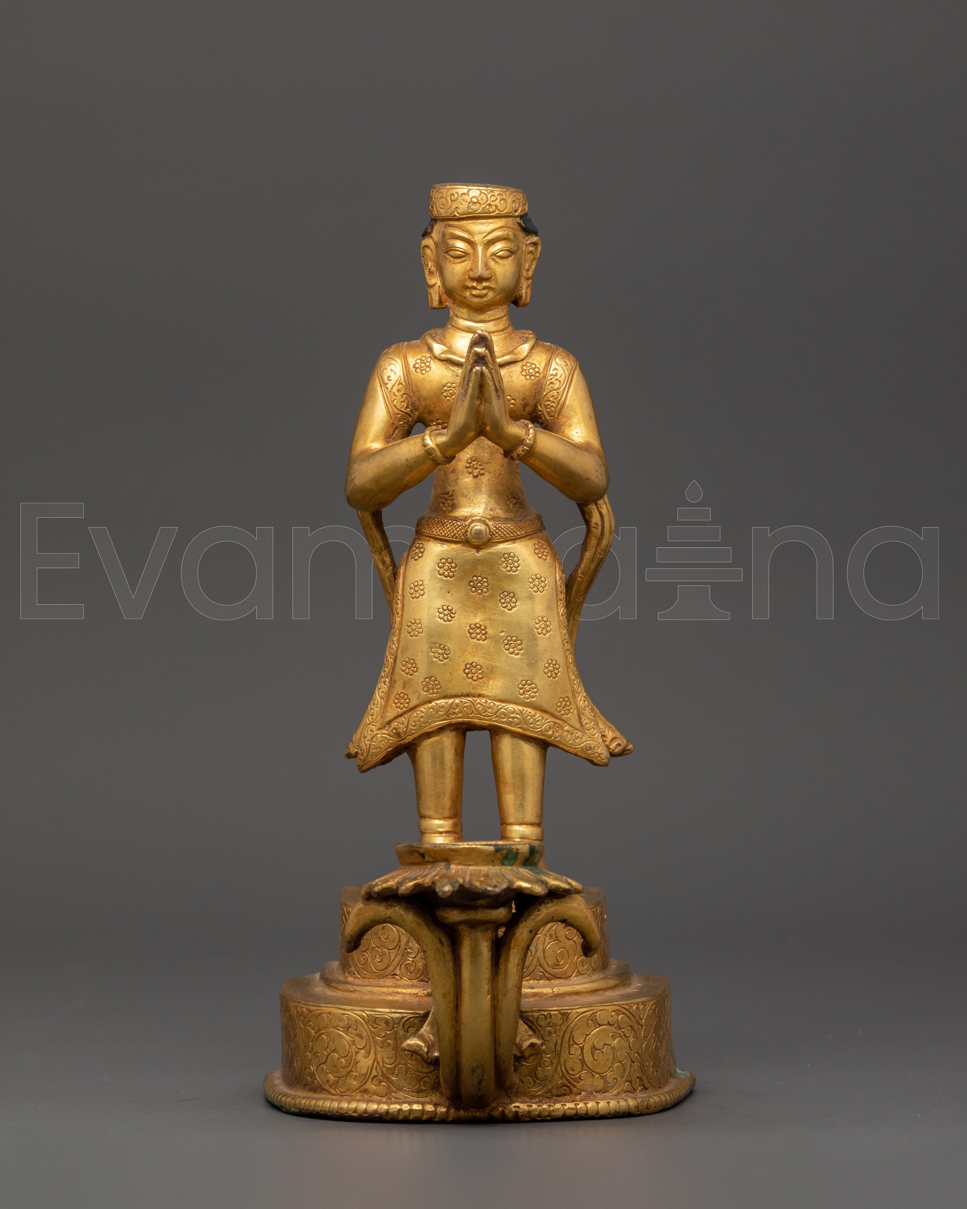 Newari Sculpture with Oil Lamp