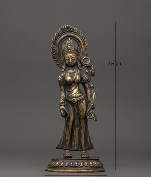 Tibetan Green Tara Sculpture | Handcrafted Buddhist Goddess Statue