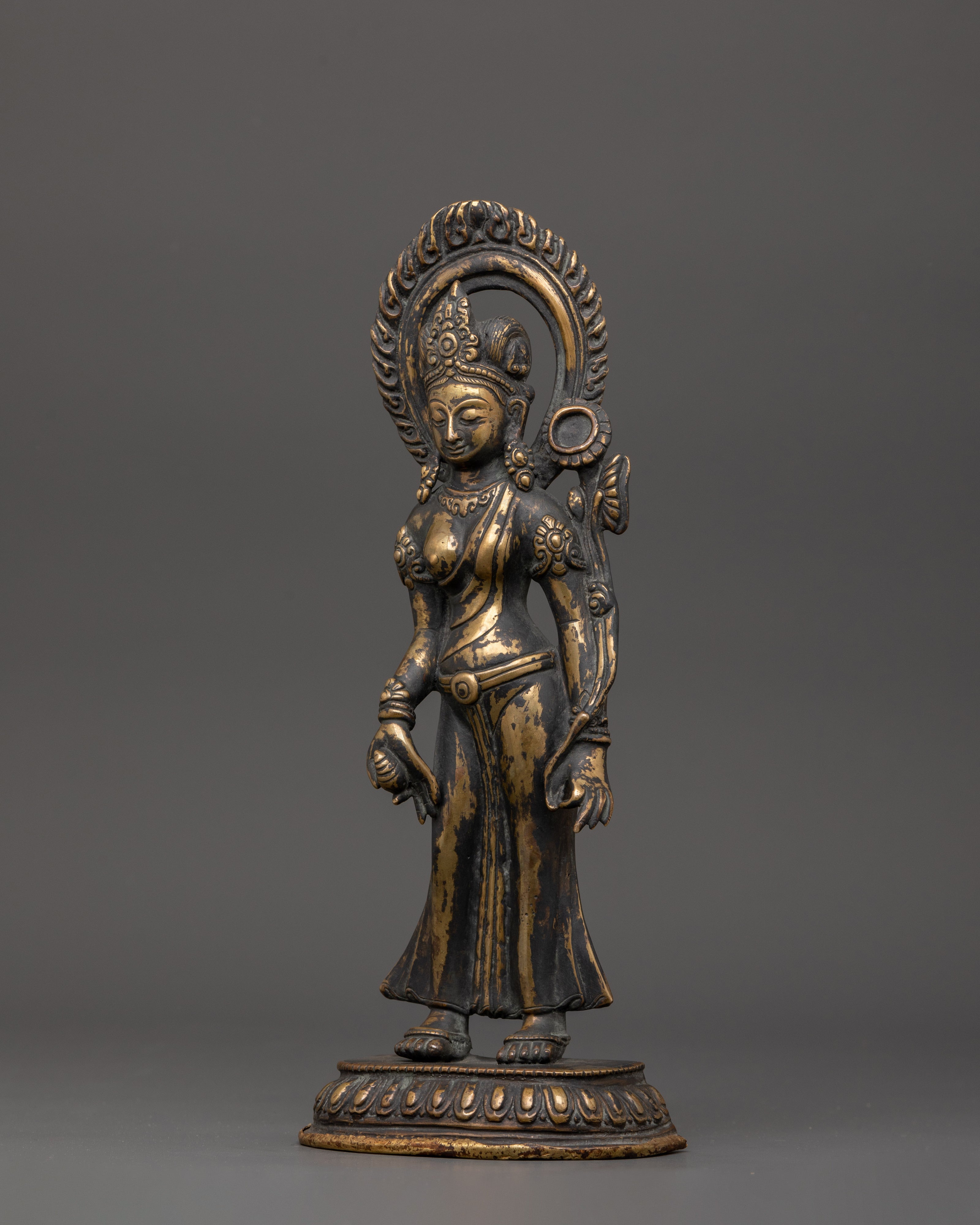 Tibetan Green Tara Sculpture | Handcrafted Buddhist Goddess Statue