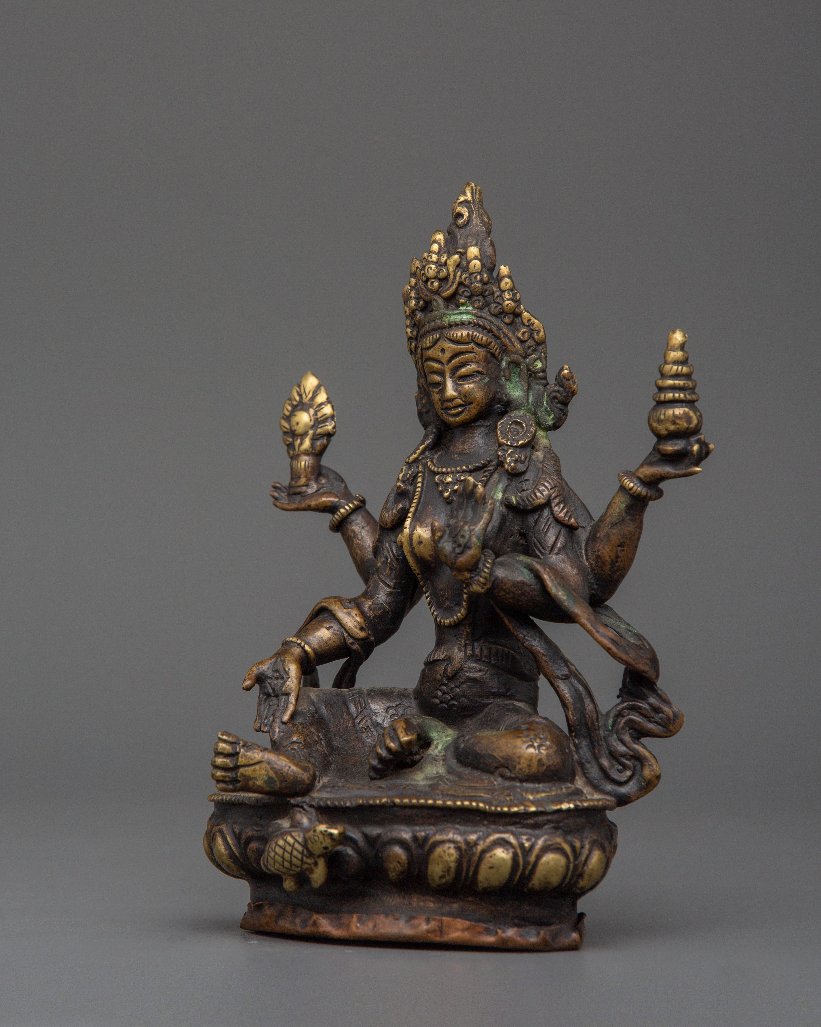 Laxmi Prosperity Goddess | Brass Lakshmi Mata Idol