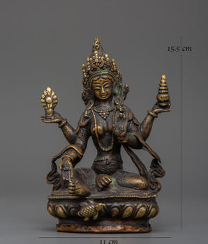 Laxmi Prosperity Goddess | Brass Lakshmi Mata Idol