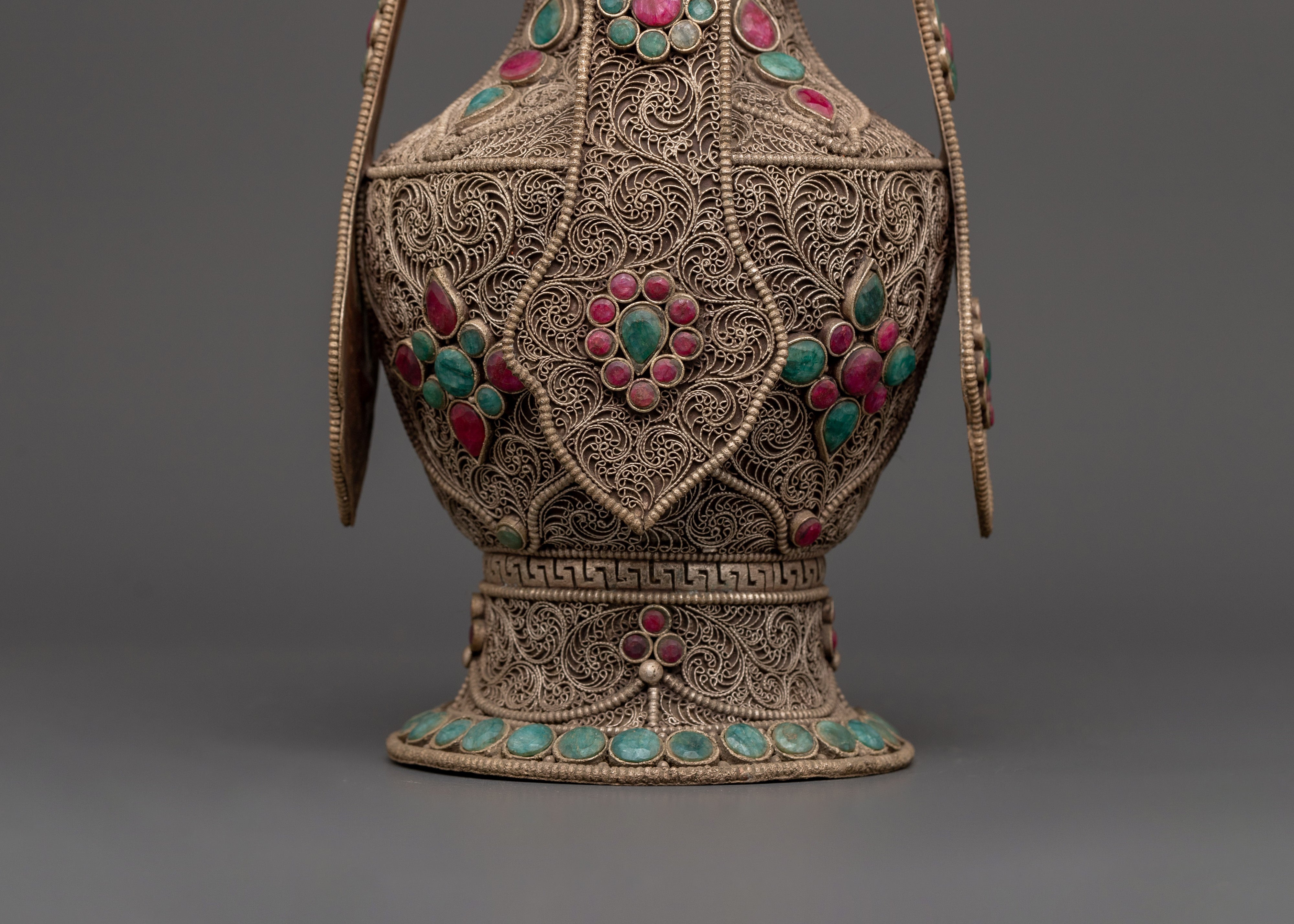 Handcrafted Tibetan Life Vase | Healing Ritual Vase for Ceremonies