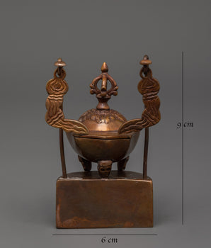 Tibetan Kapala Offering Bowl | Tantric Altar Tool for Puja & Meditation