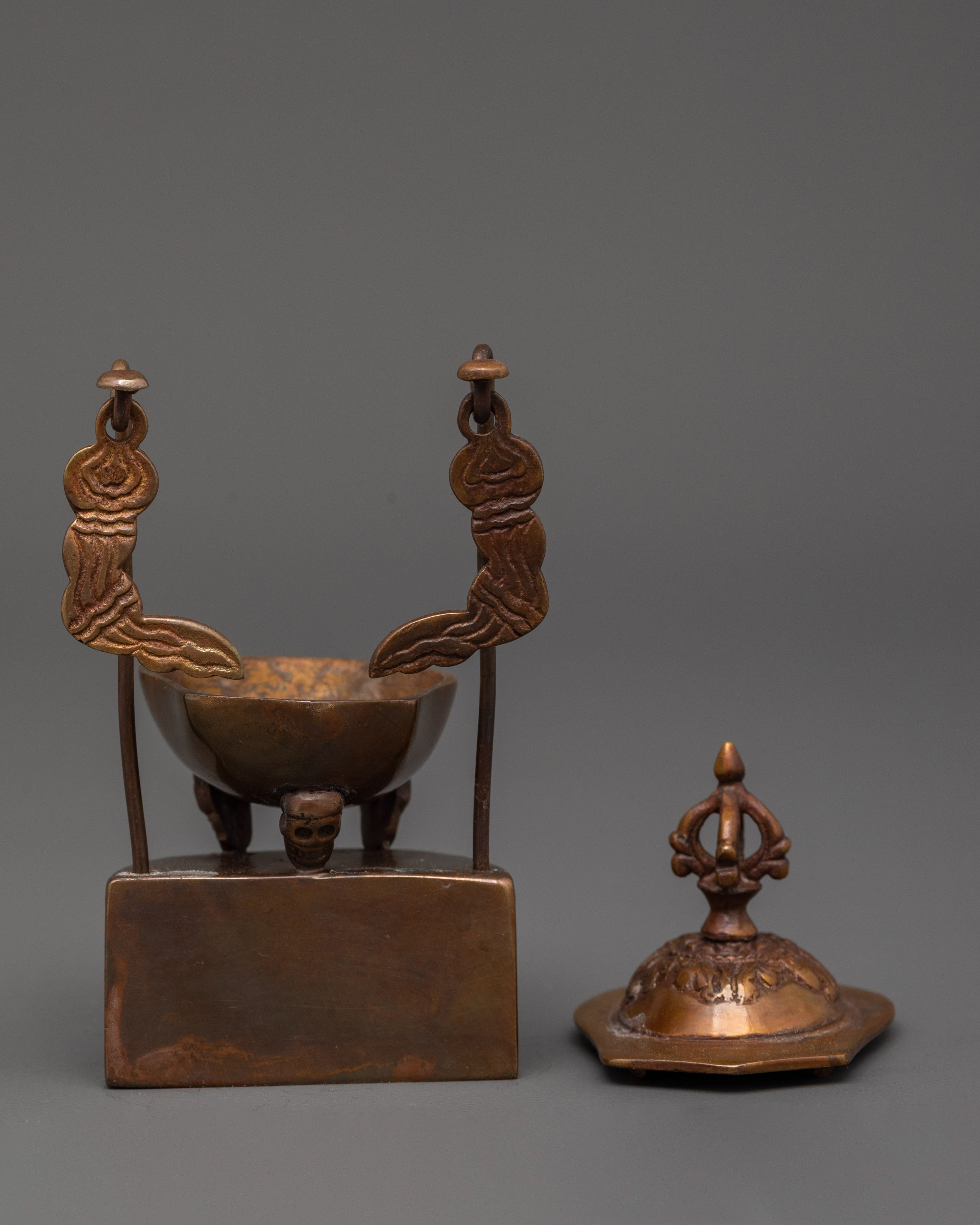 Tibetan Kapala Offering Bowl | Tantric Altar Tool for Puja & Meditation