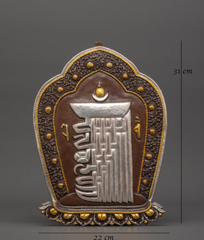 Handcrafted Kalachakra Mantra Wall Hanging | Tibetan Buddhist Decor