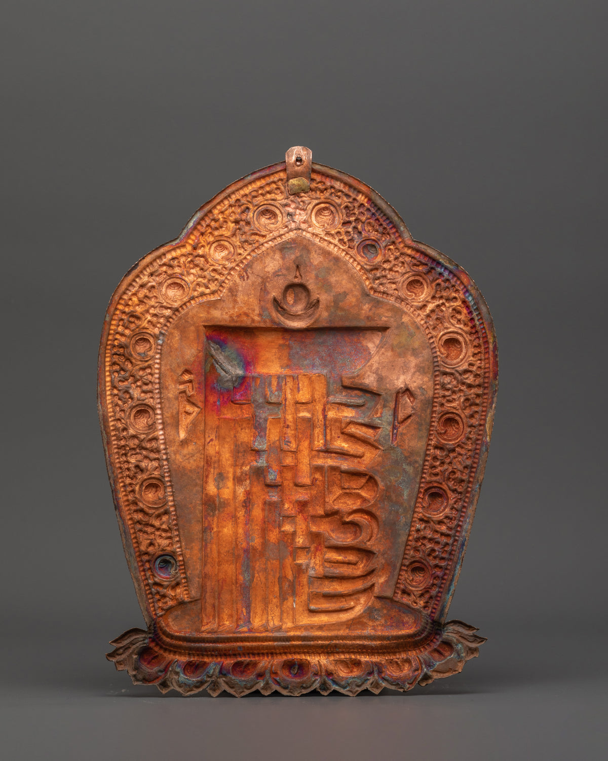 Handcrafted Kalachakra Mantra Wall Hanging | Tibetan Buddhist Decor