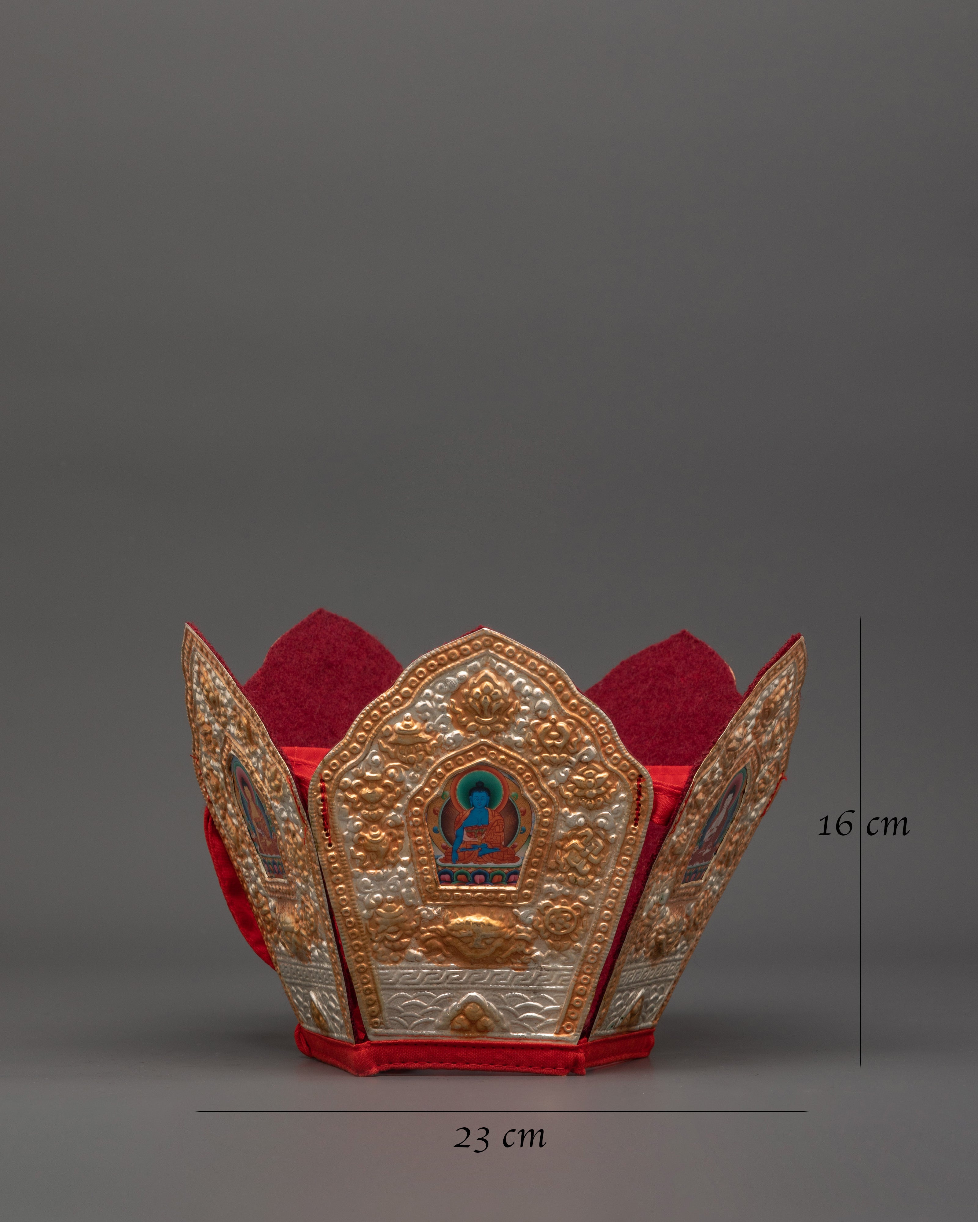 Tibetan Five Dhyani Buddhas Crown | Buddha Imprint Crown