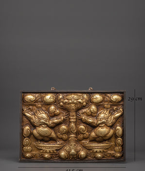 Mythical Garuda Wall Hanging | Brass Wall Art with Iron Frame