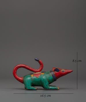 Mouse Statue Set for Altar Decor | Vahana of Lord Ganesha for Sacred Decor
