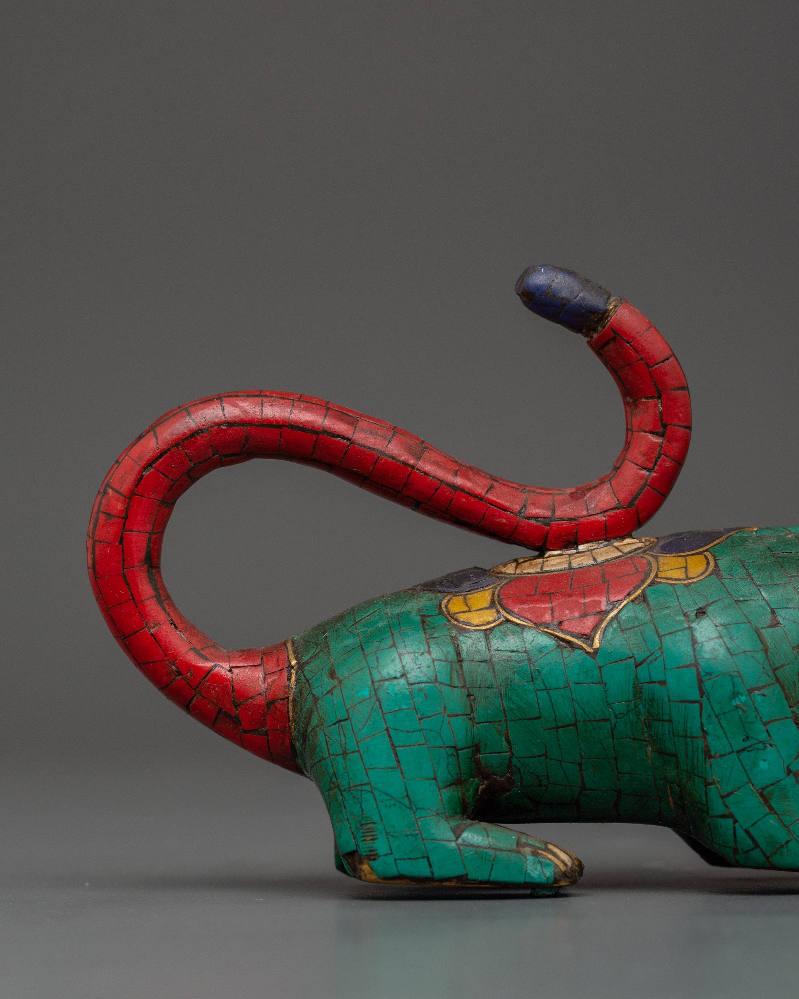 Handcrafted Brass Mouse Statue | Hindu Symbol of Ganesha’s Vahana