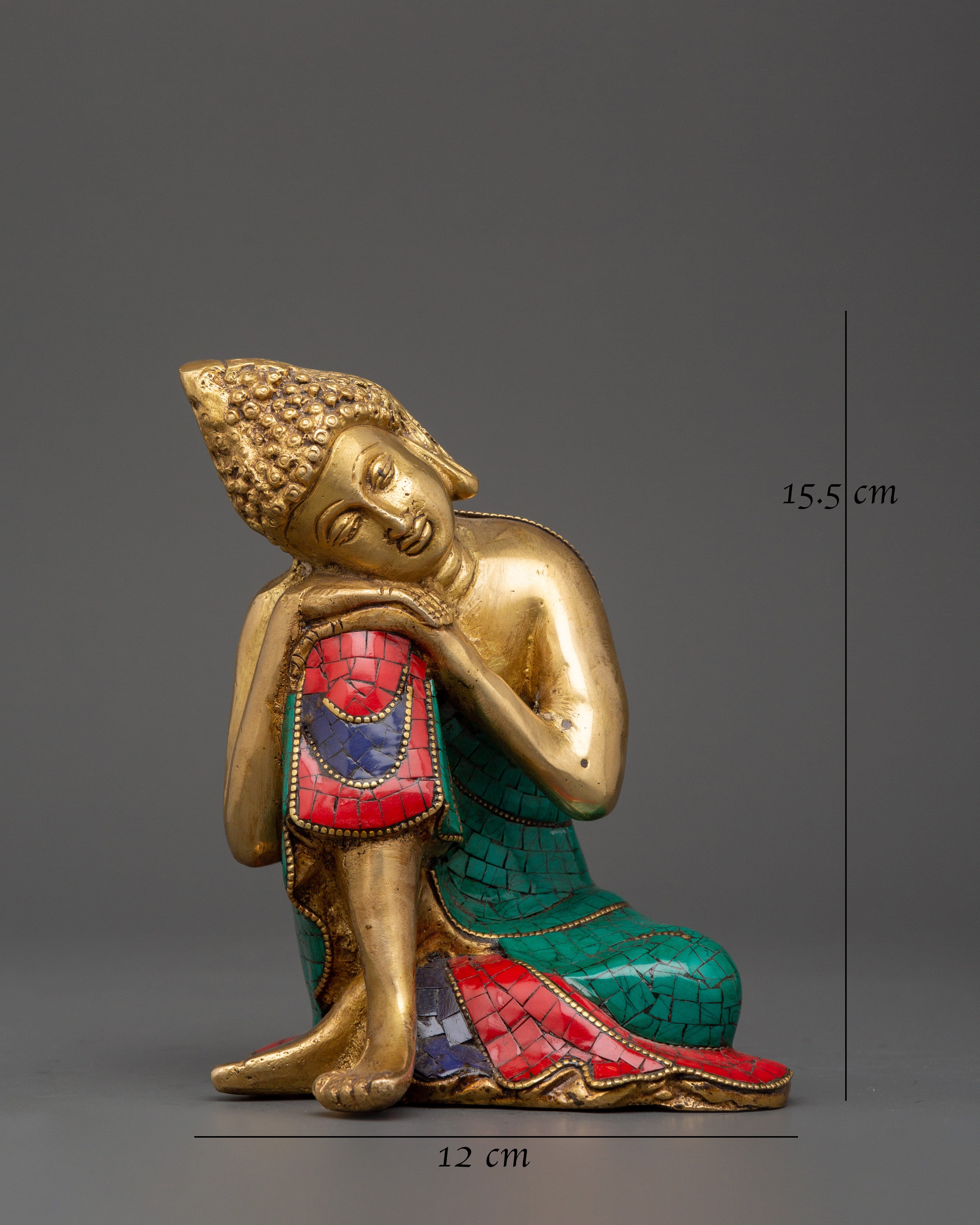 Handcrafted Brass Resting Buddha Statue | Peaceful Buddha Figurine
